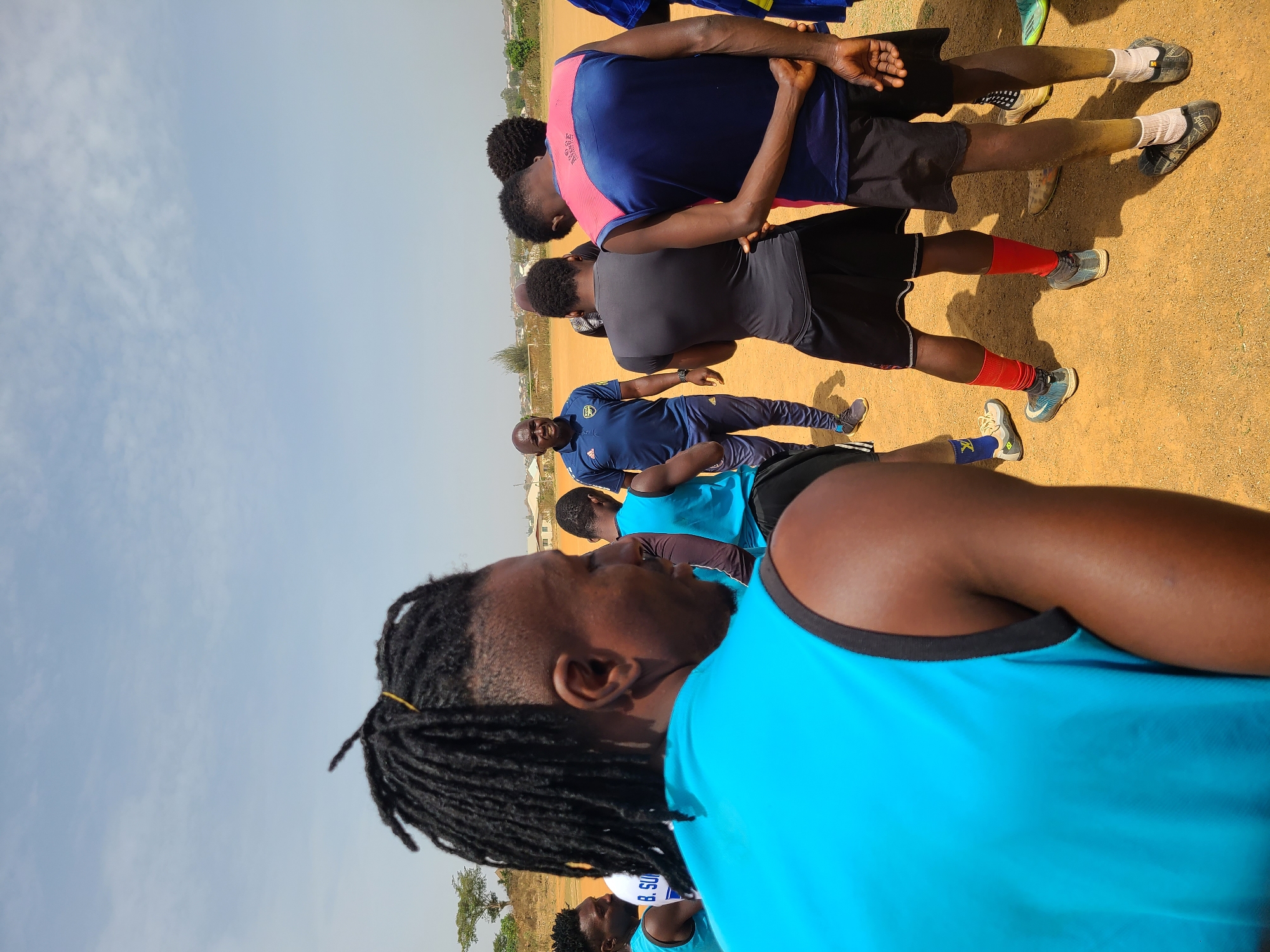 Athletes gather for training session in Nigerian village