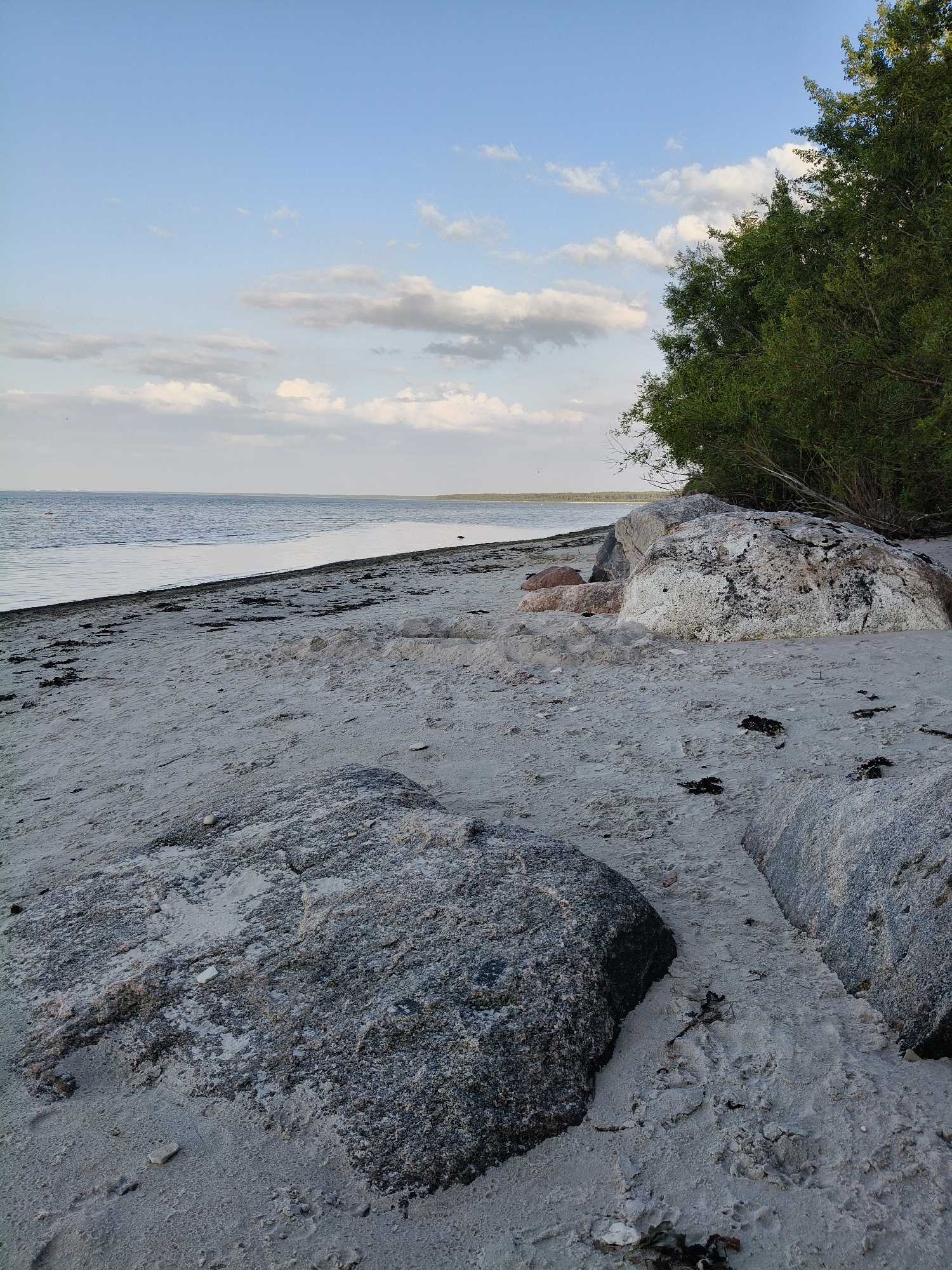 Rocky Baltic shoreline at Bigauņciems, Latvia