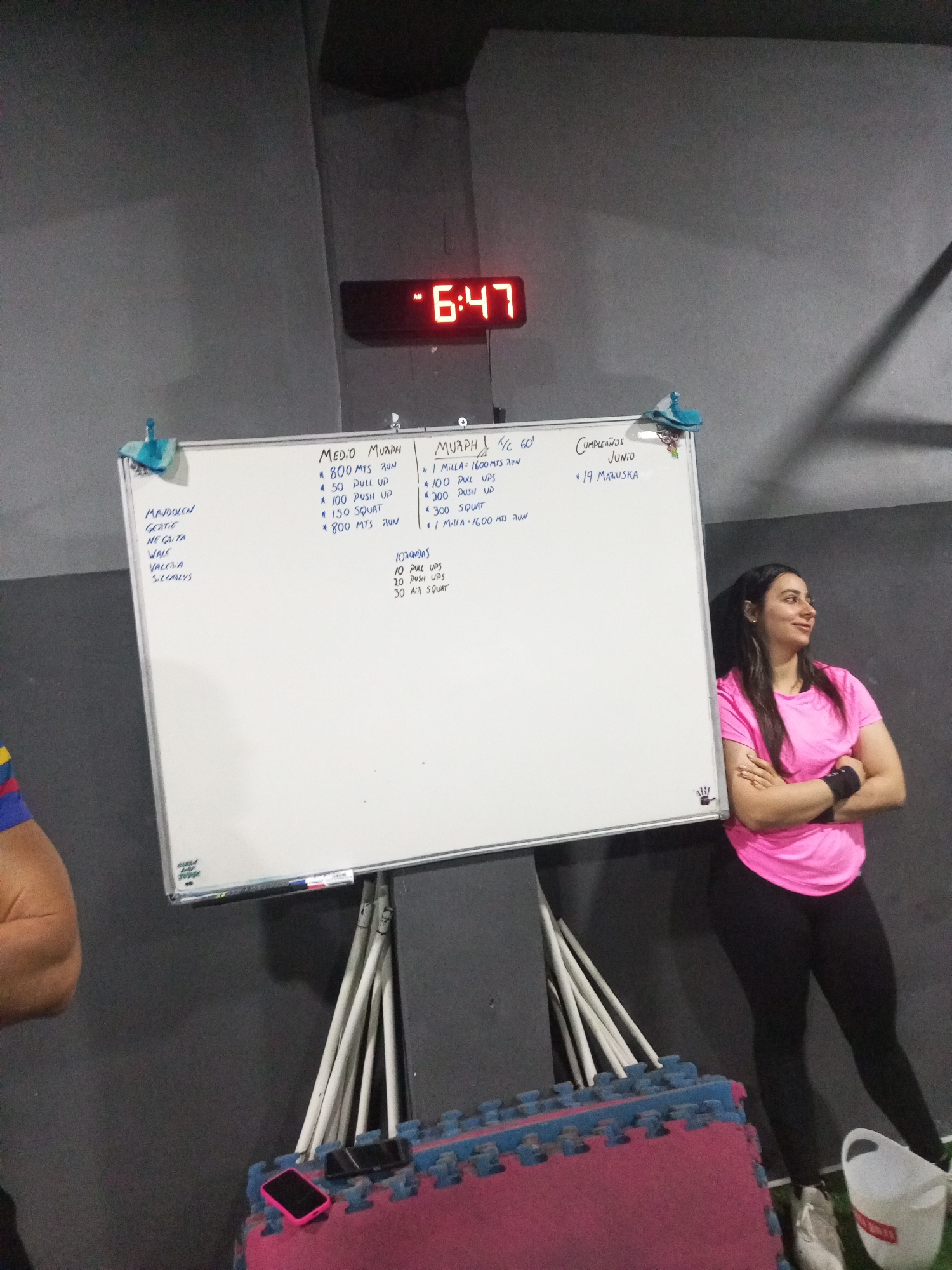 Fitness class conducted at Juan Griego gym Saturday morning