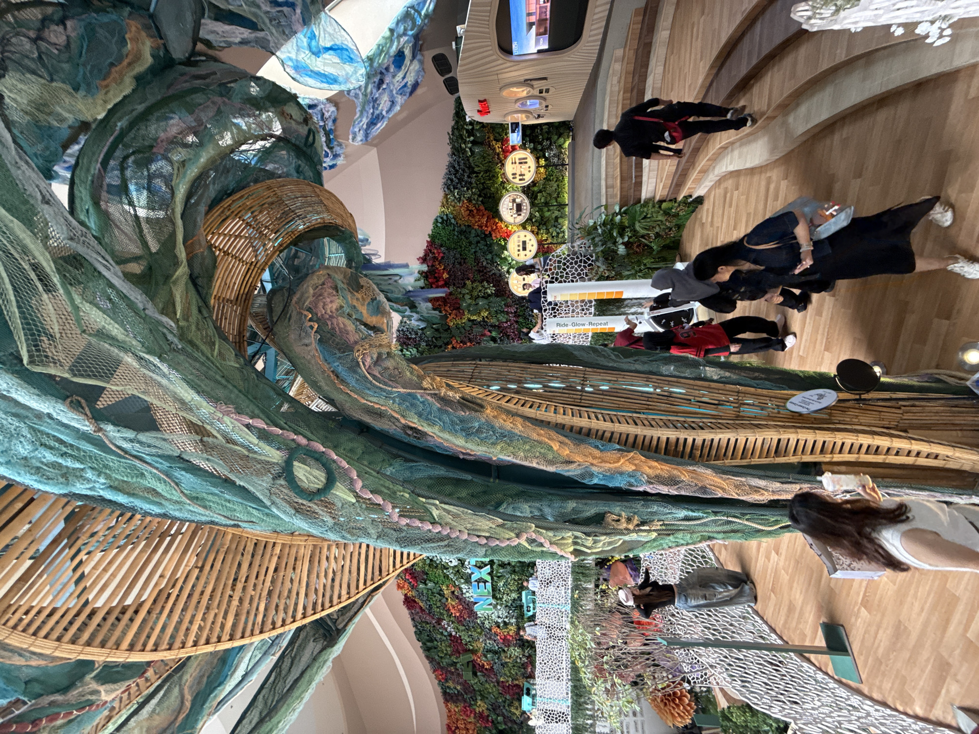 Bangkok mall's towering organic art installation fills the atrium