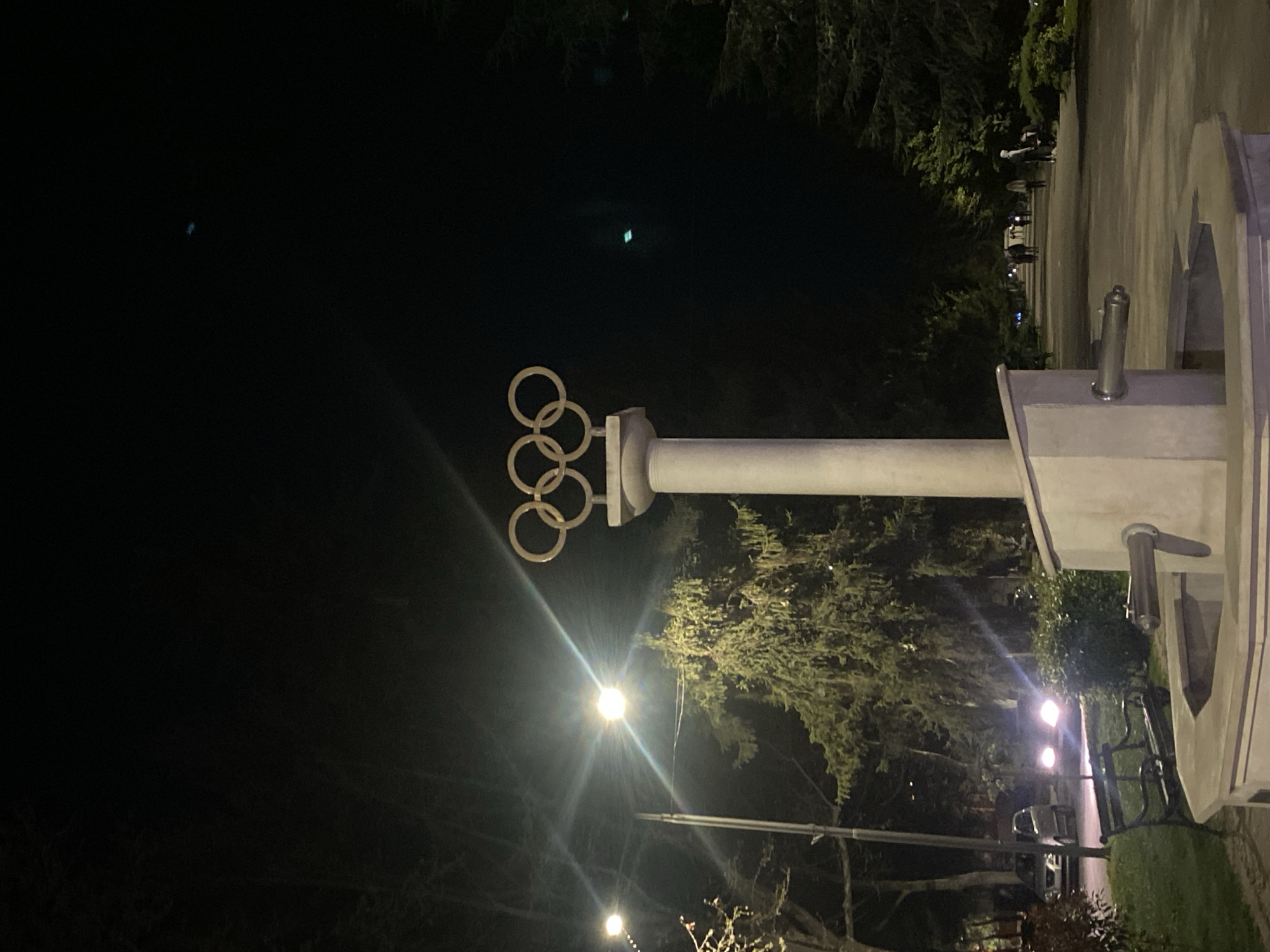 Monument with Olympic rings symbol spotted in Subotica, Serbia