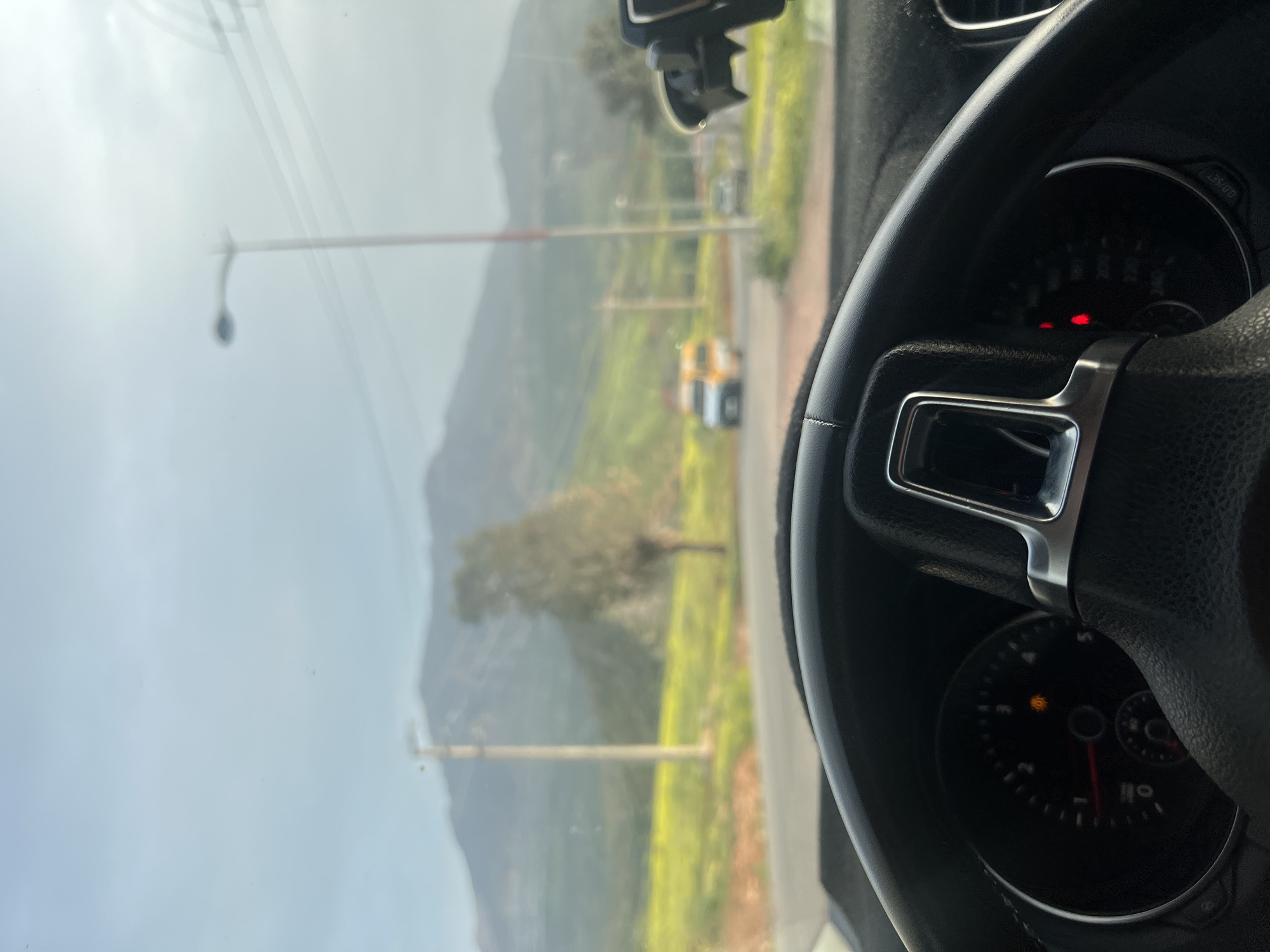 Morning drive through green fields near Ouaouizert, Morocco