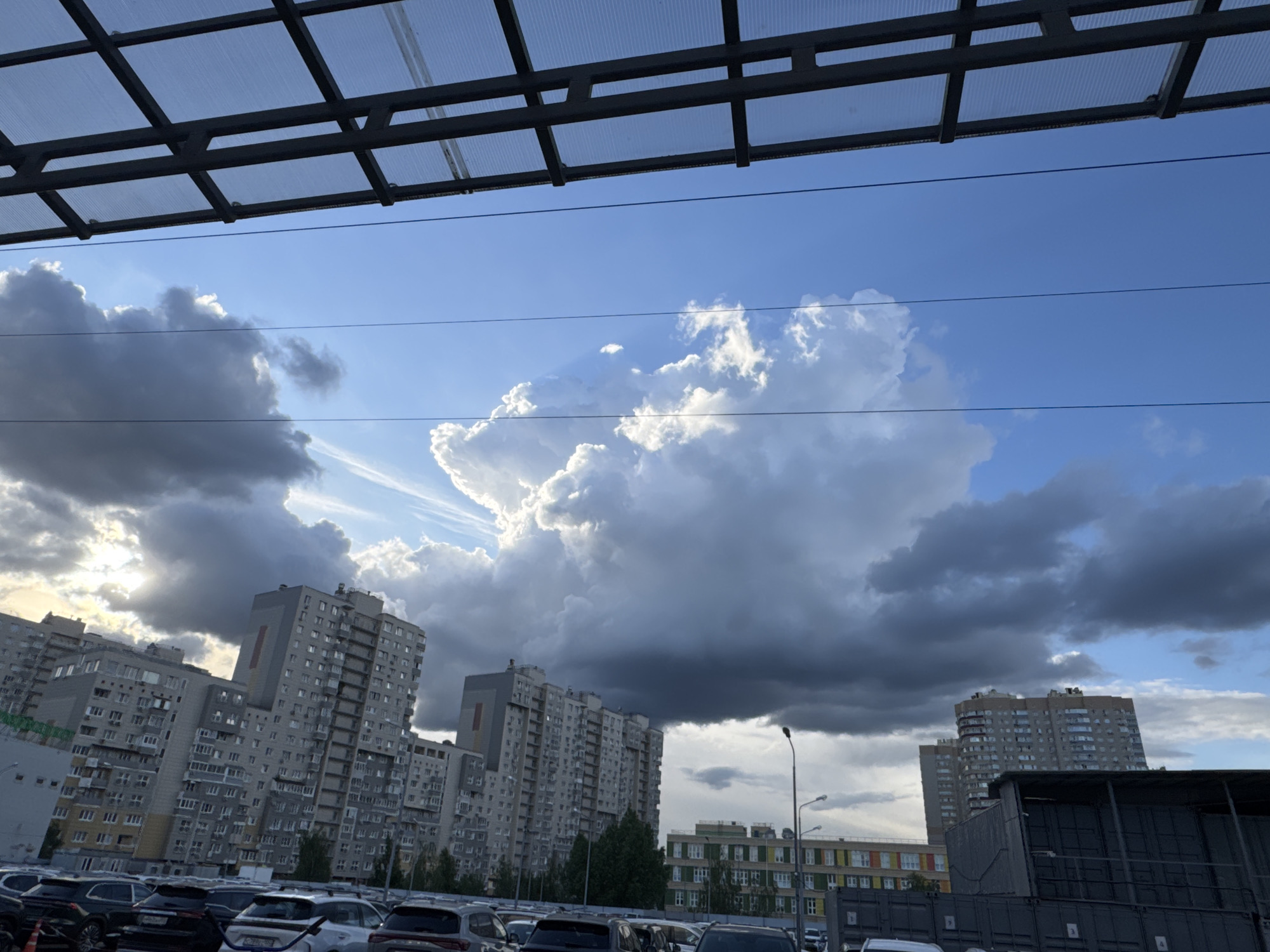 Afternoon scenes captured around Balashikha residential area and garage