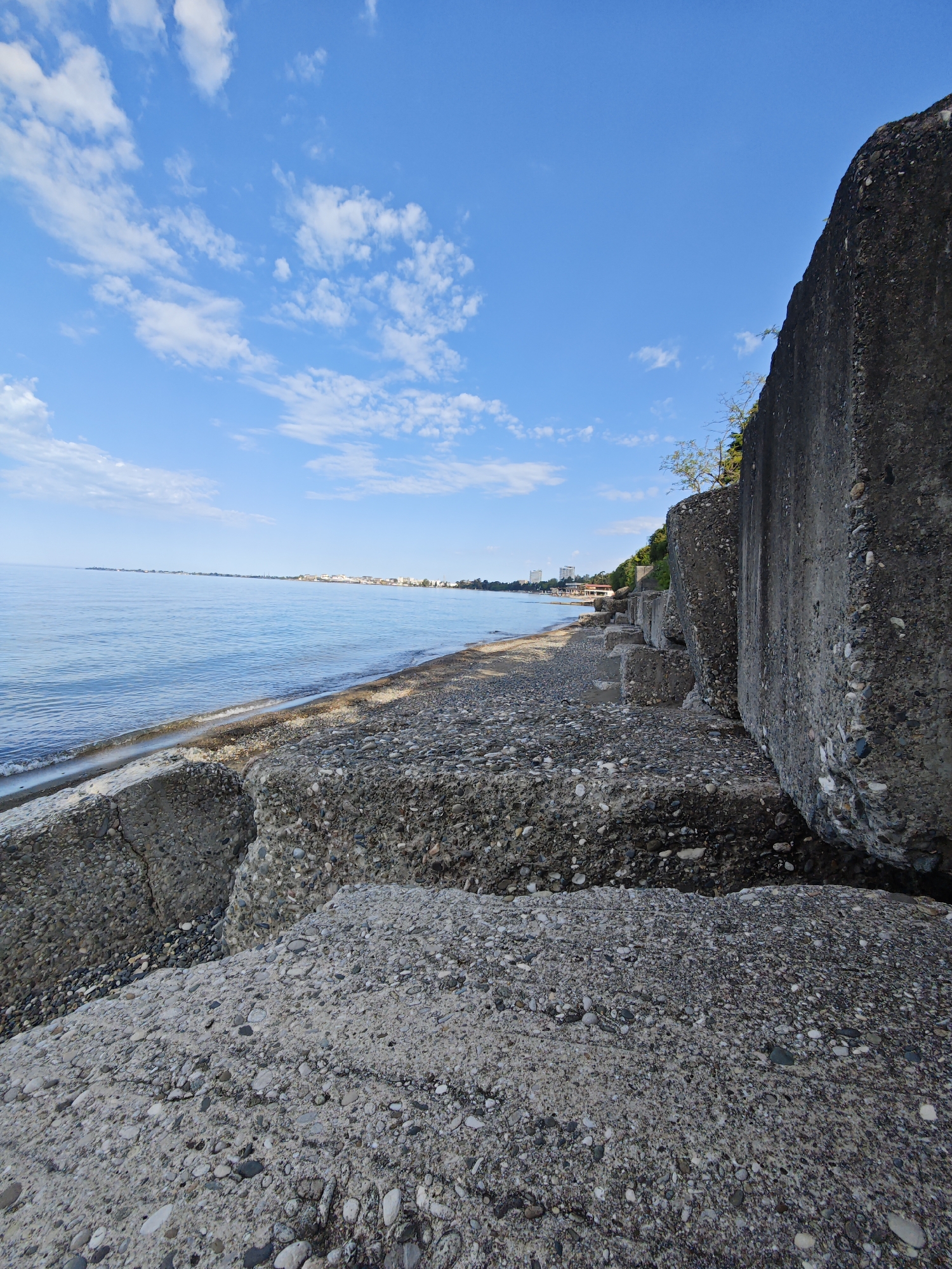Early morning coastal scenes documented along Abkhazian shoreline