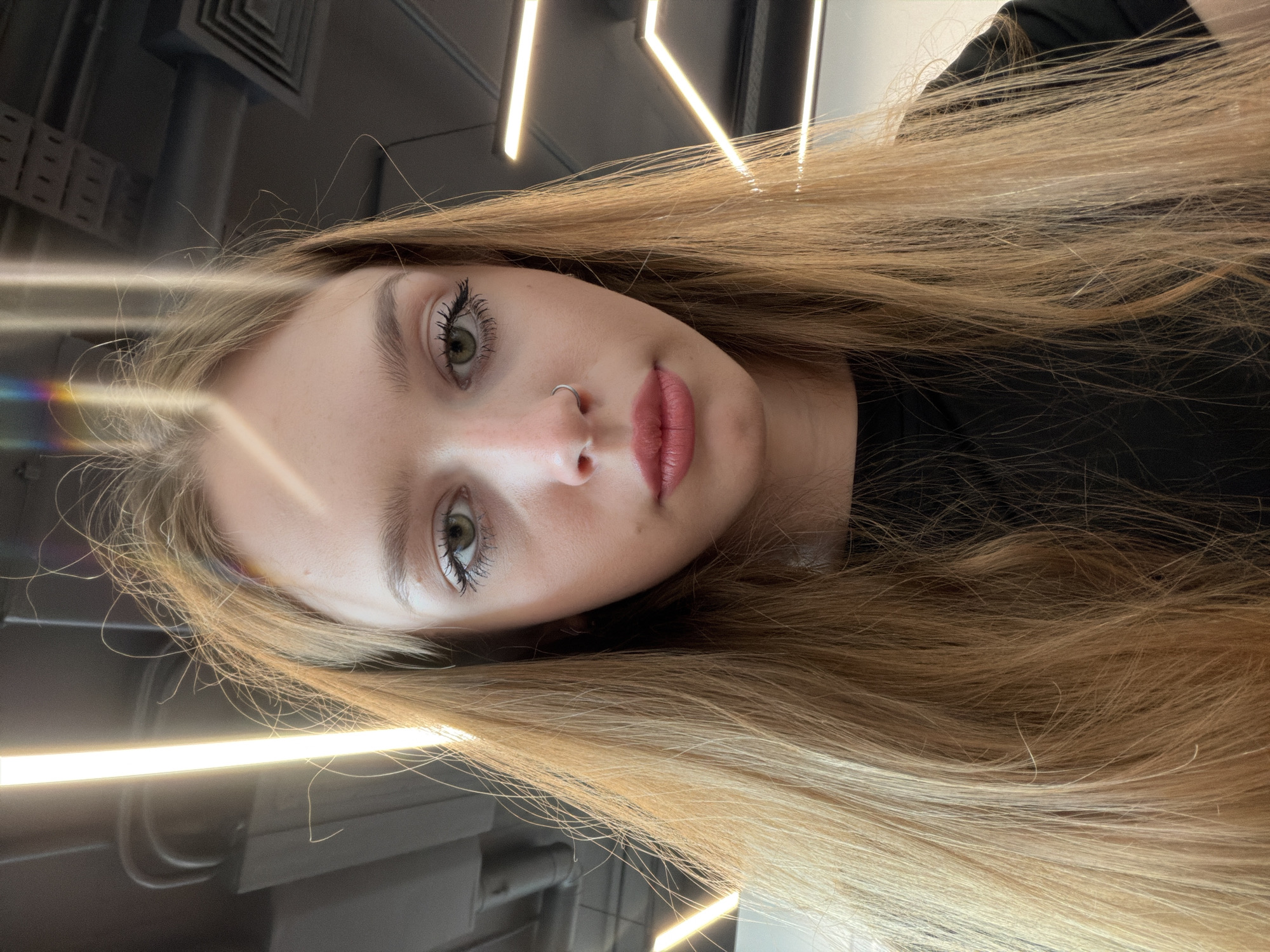 Series of selfies across one morning, consistent style throughout