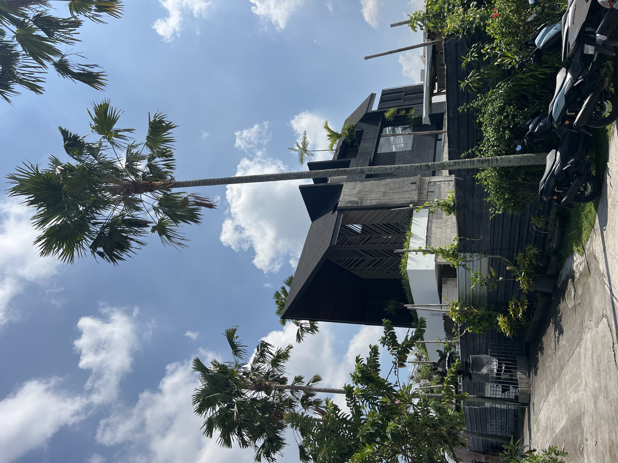 Modern building photographed against blue sky in North Kuta