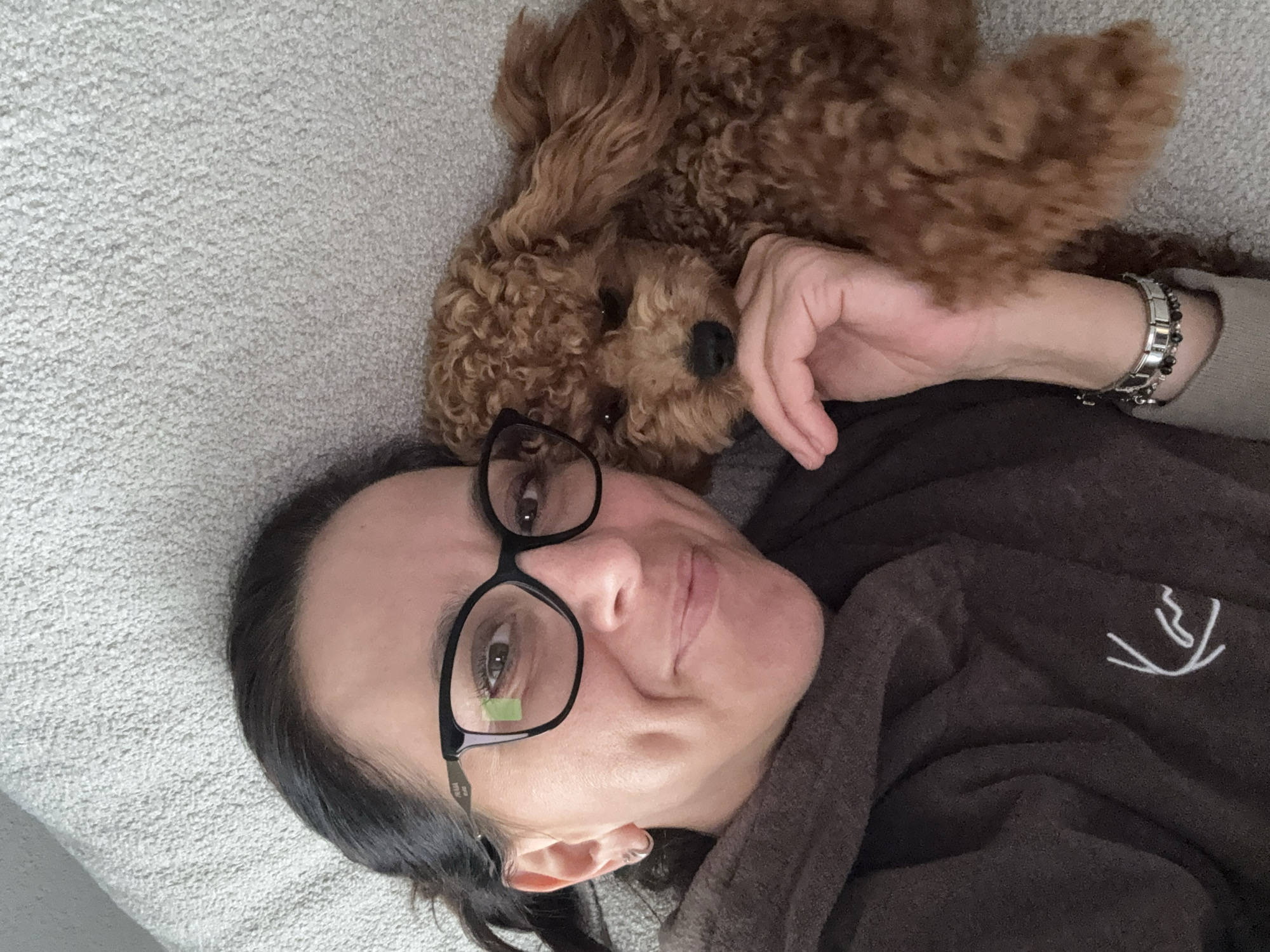 Quiet afternoon at home in Marum with a small poodle