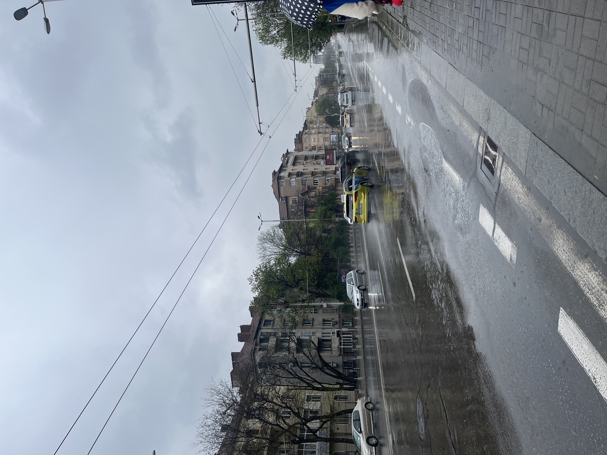 Rainy morning creates wet streets, puddles in Sofia
