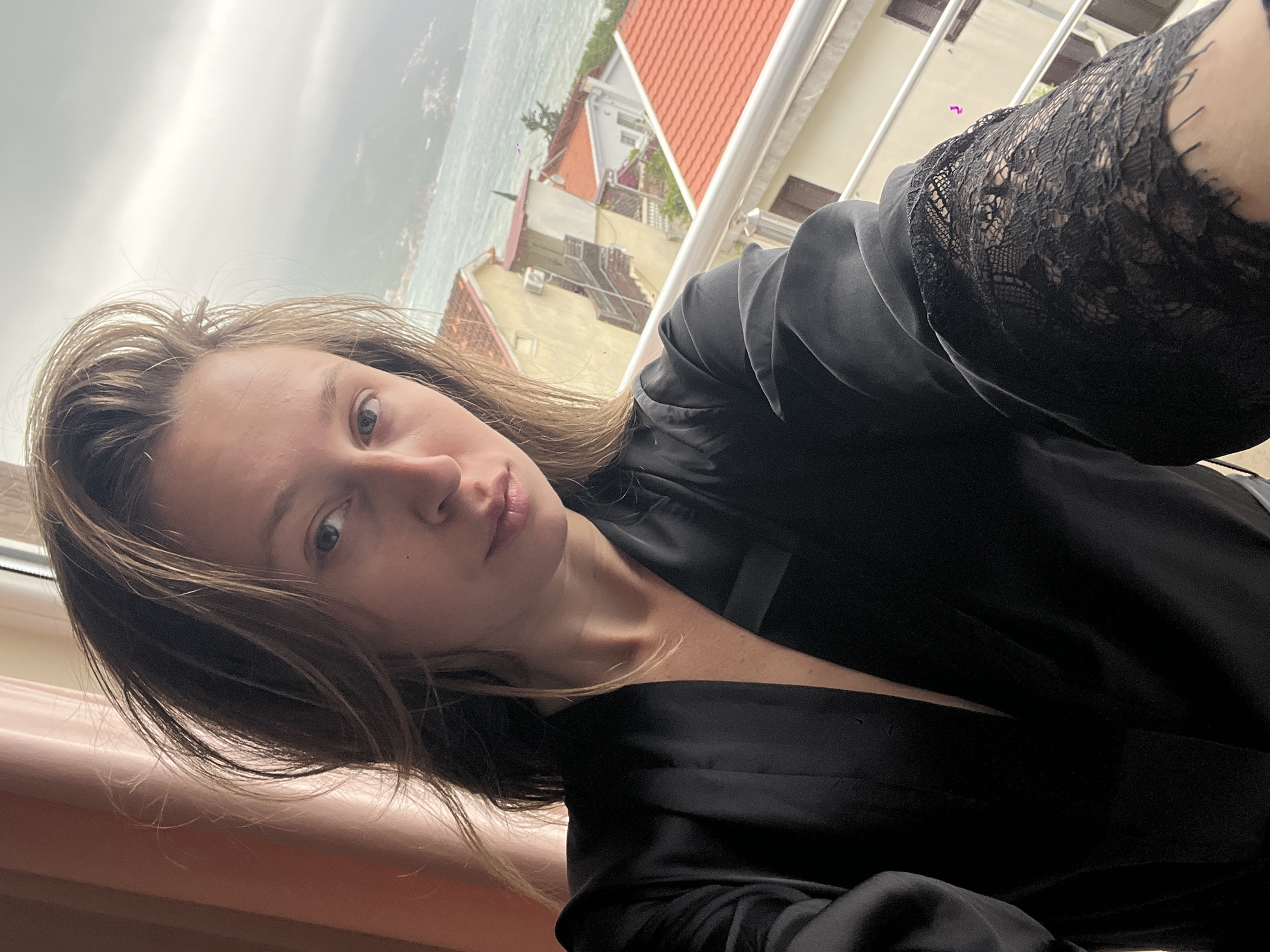 Morning moments captured on Bečići balcony overlooking Adriatic coast