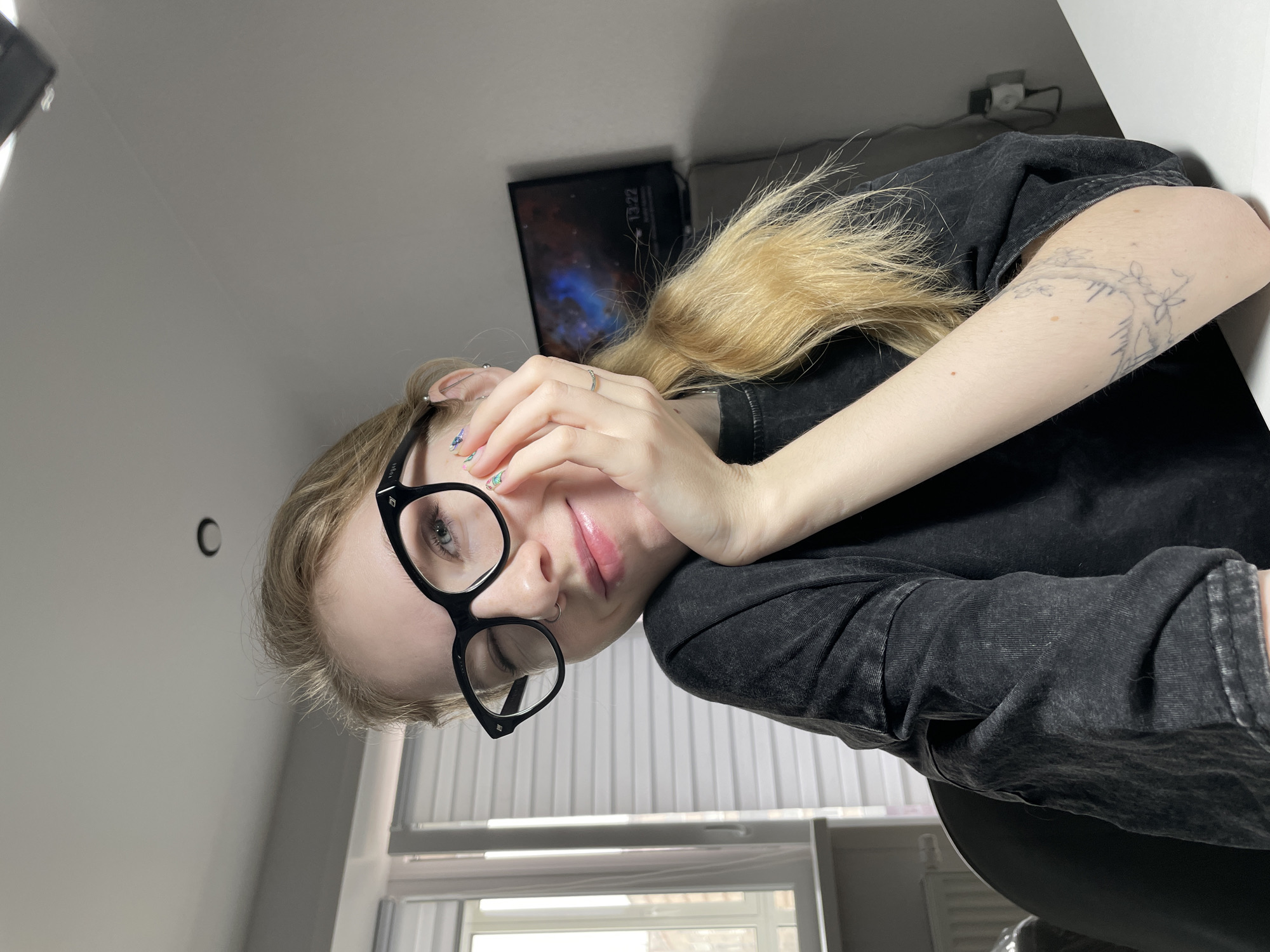 Person visits nail salon in Izhevsk, partially obscures face