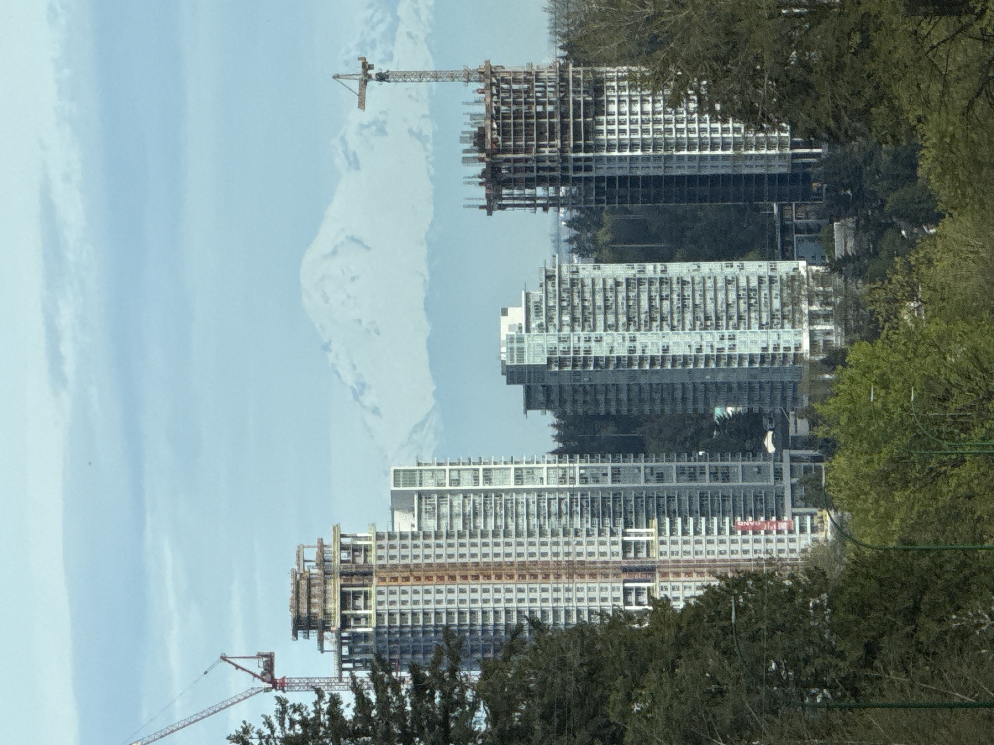 High-rise construction activity observed in Burnaby, Canada