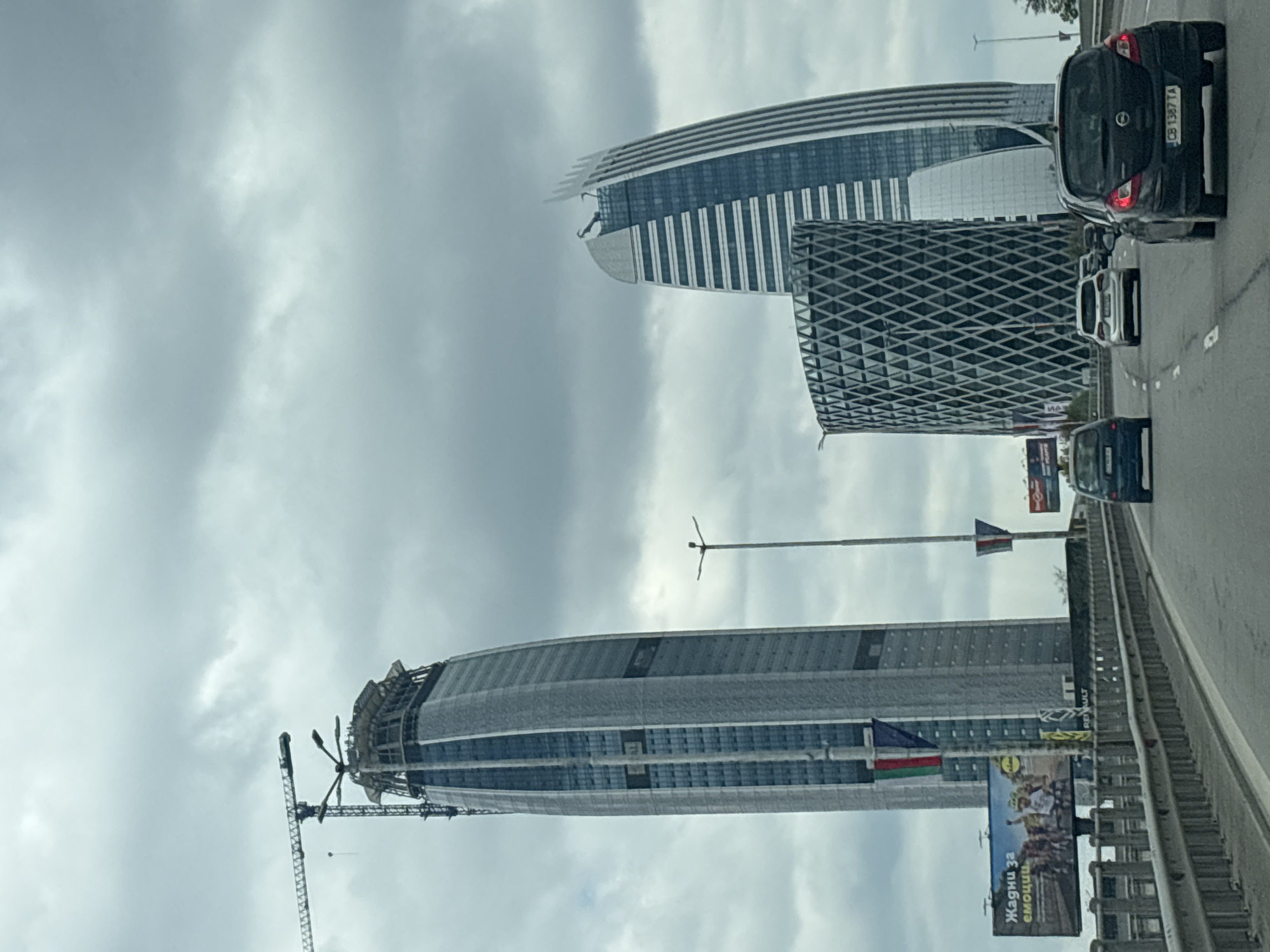 Construction progress visible on Sofia's Capital Fort building