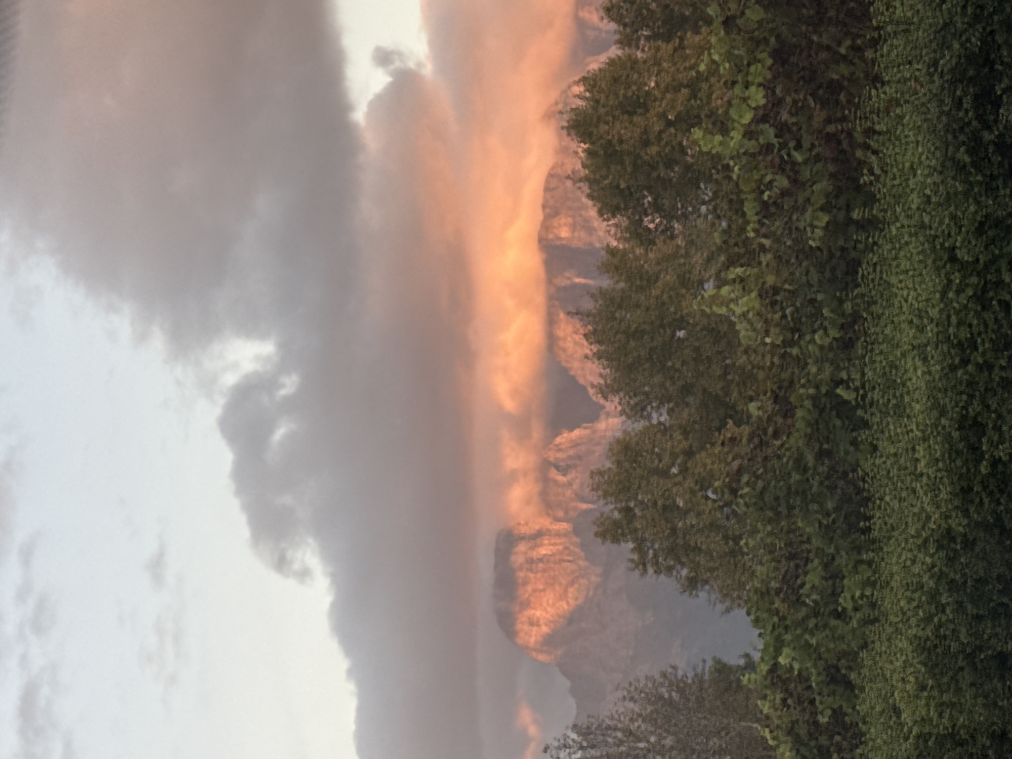 Twilight mountain peaks captured in South Africa's Drakenstein region