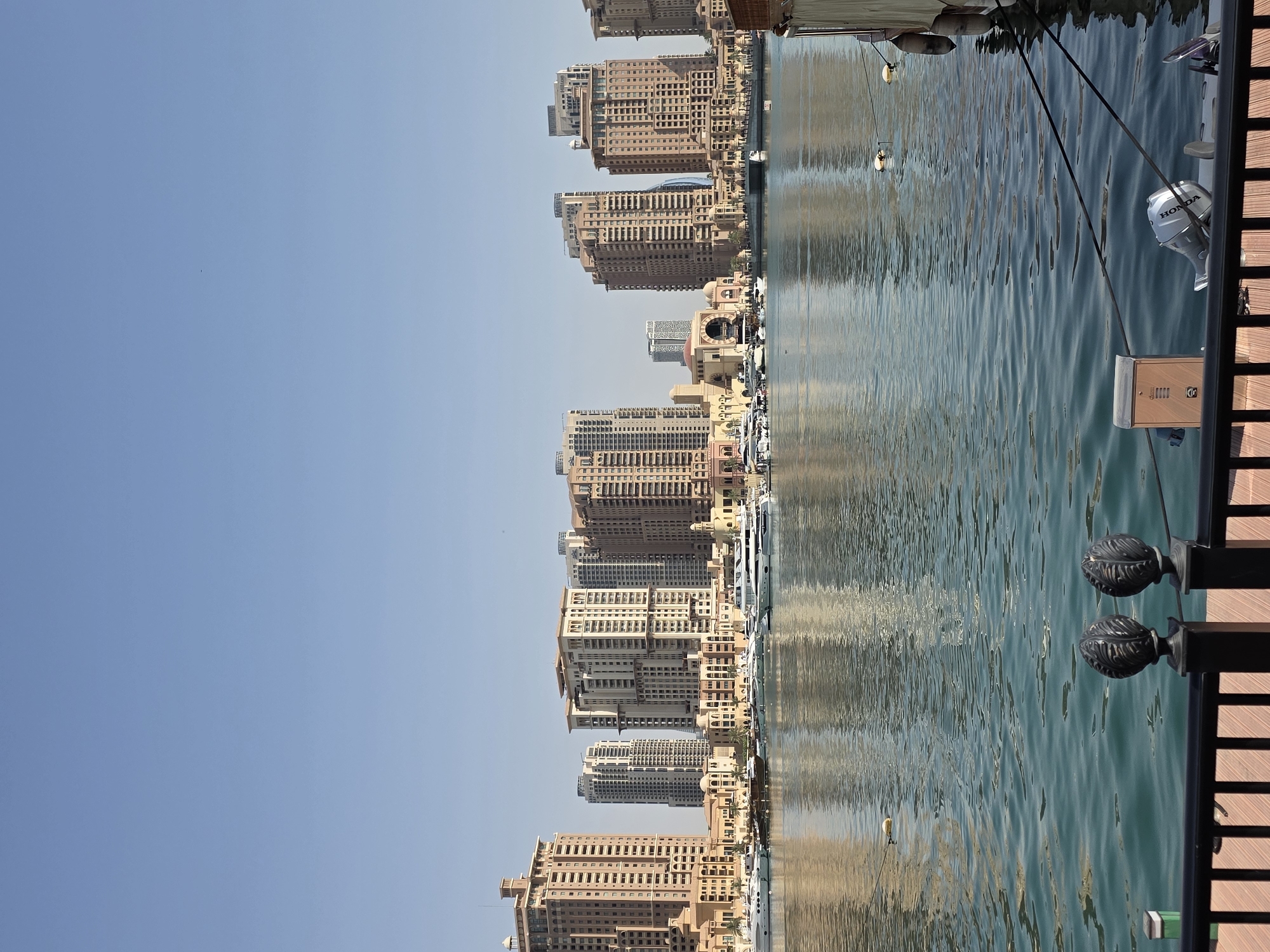 Morning scenes documented at Pearl-Qatar luxury district, Doha