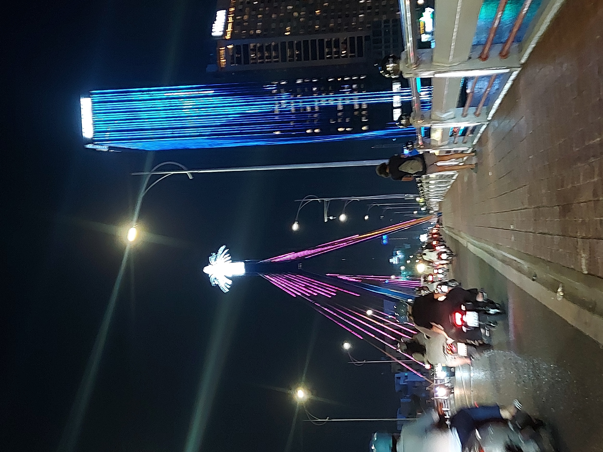 Da Nang's Han River lights up at night
