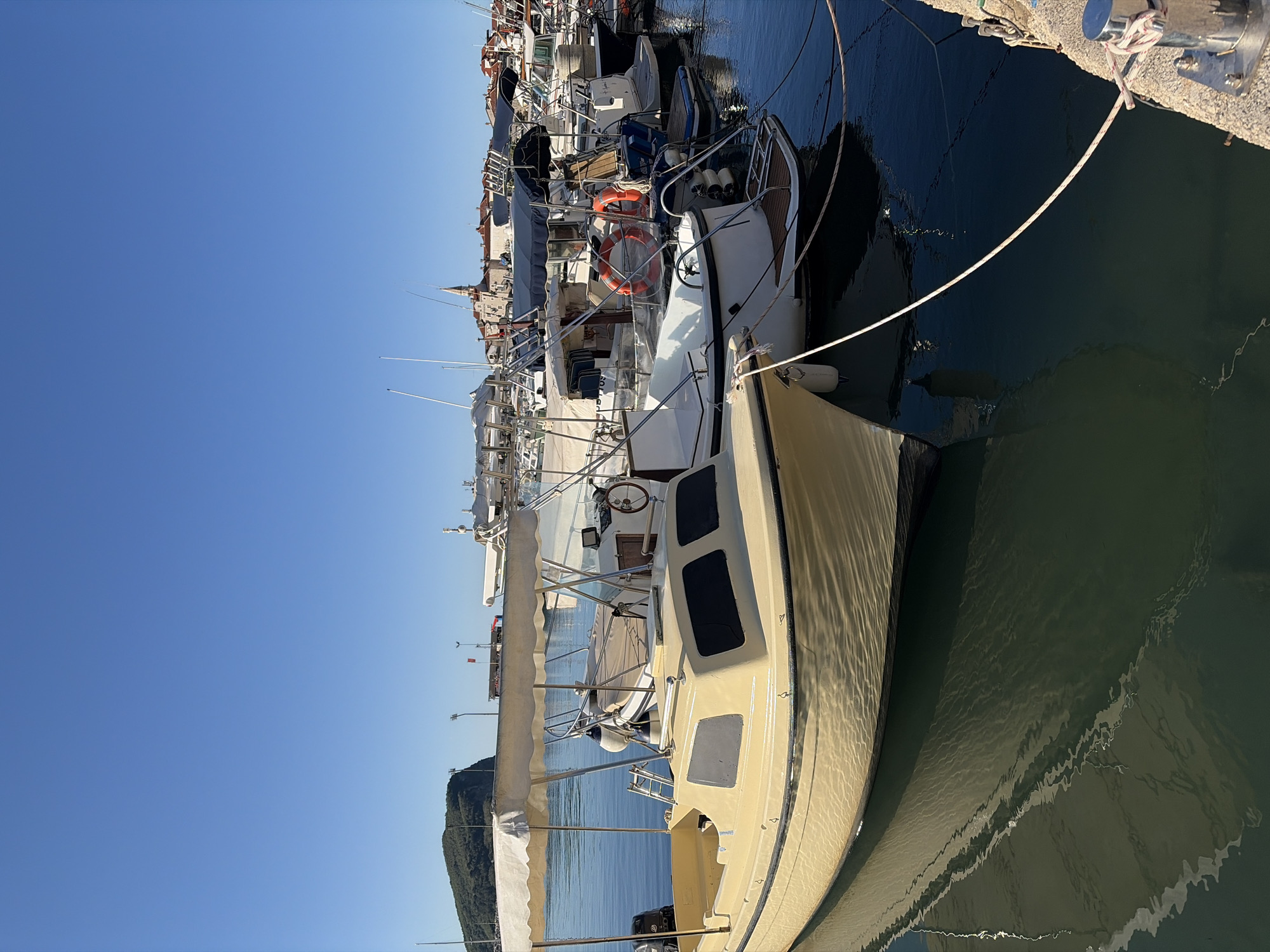 Morning marina walk documented in Budva, Montenegro