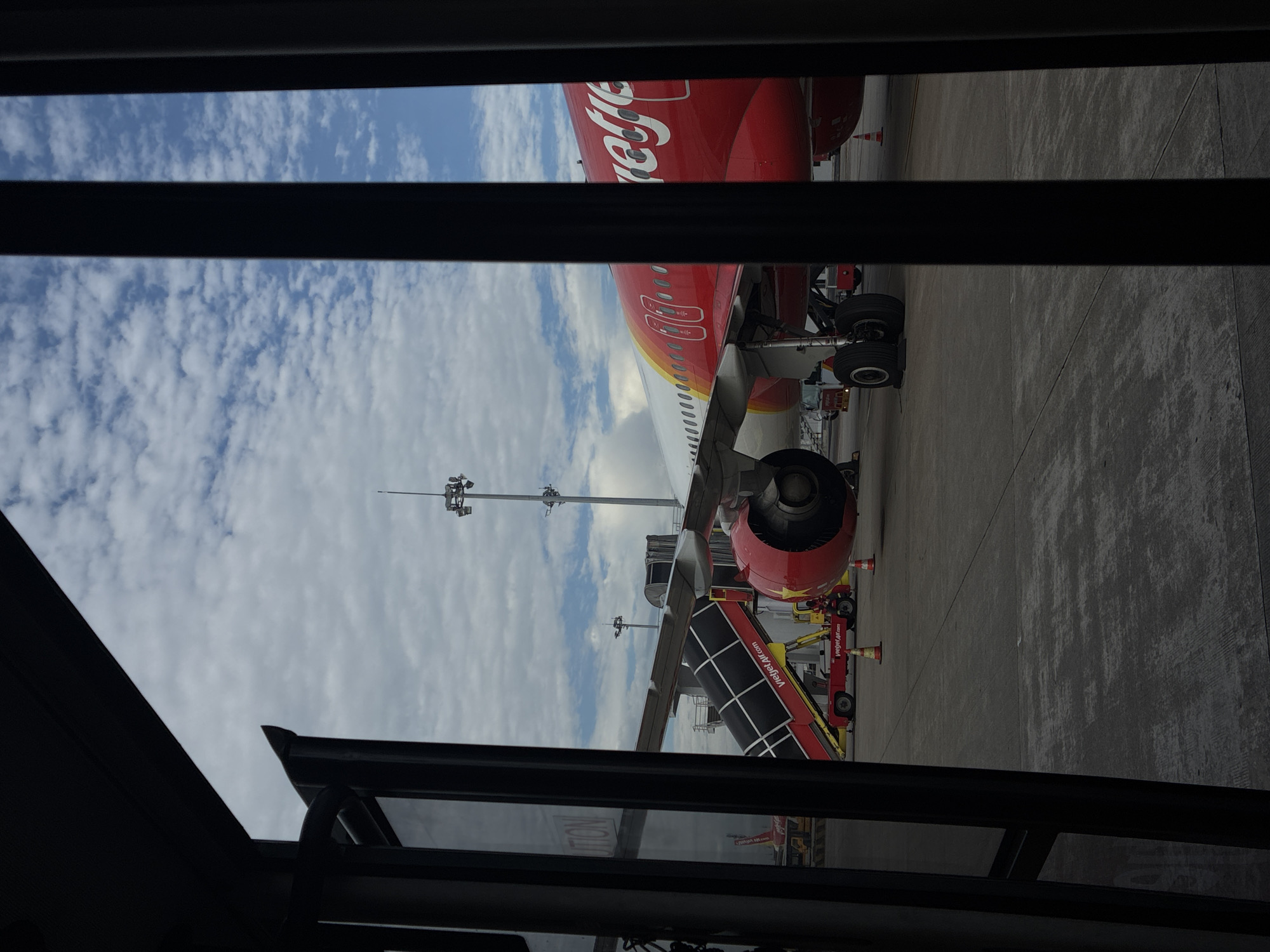 VietJet Air aircraft on the ground at Hanoi airport