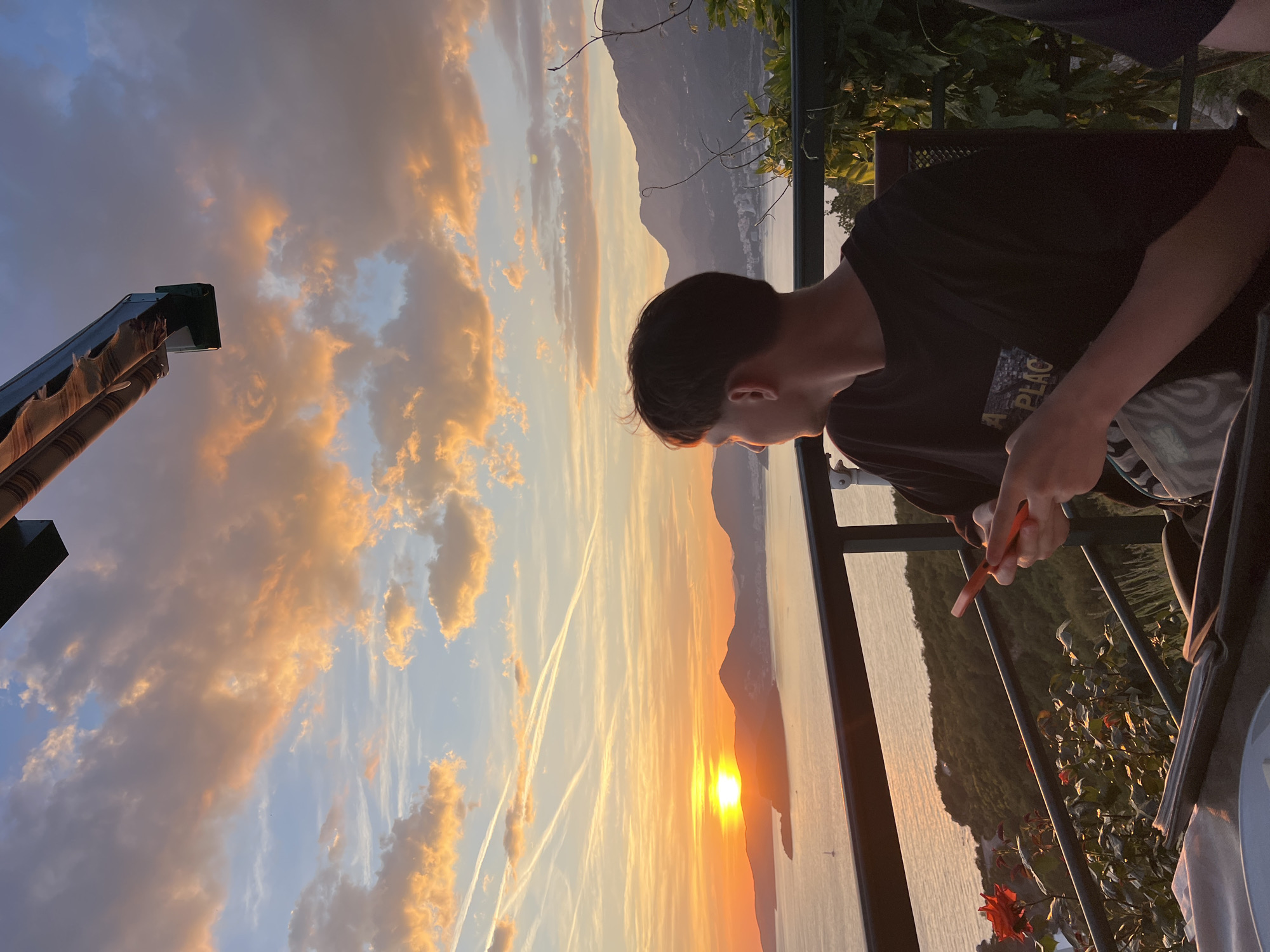 Sunset observed from multiple viewpoints in Blizikuće, Montenegro
