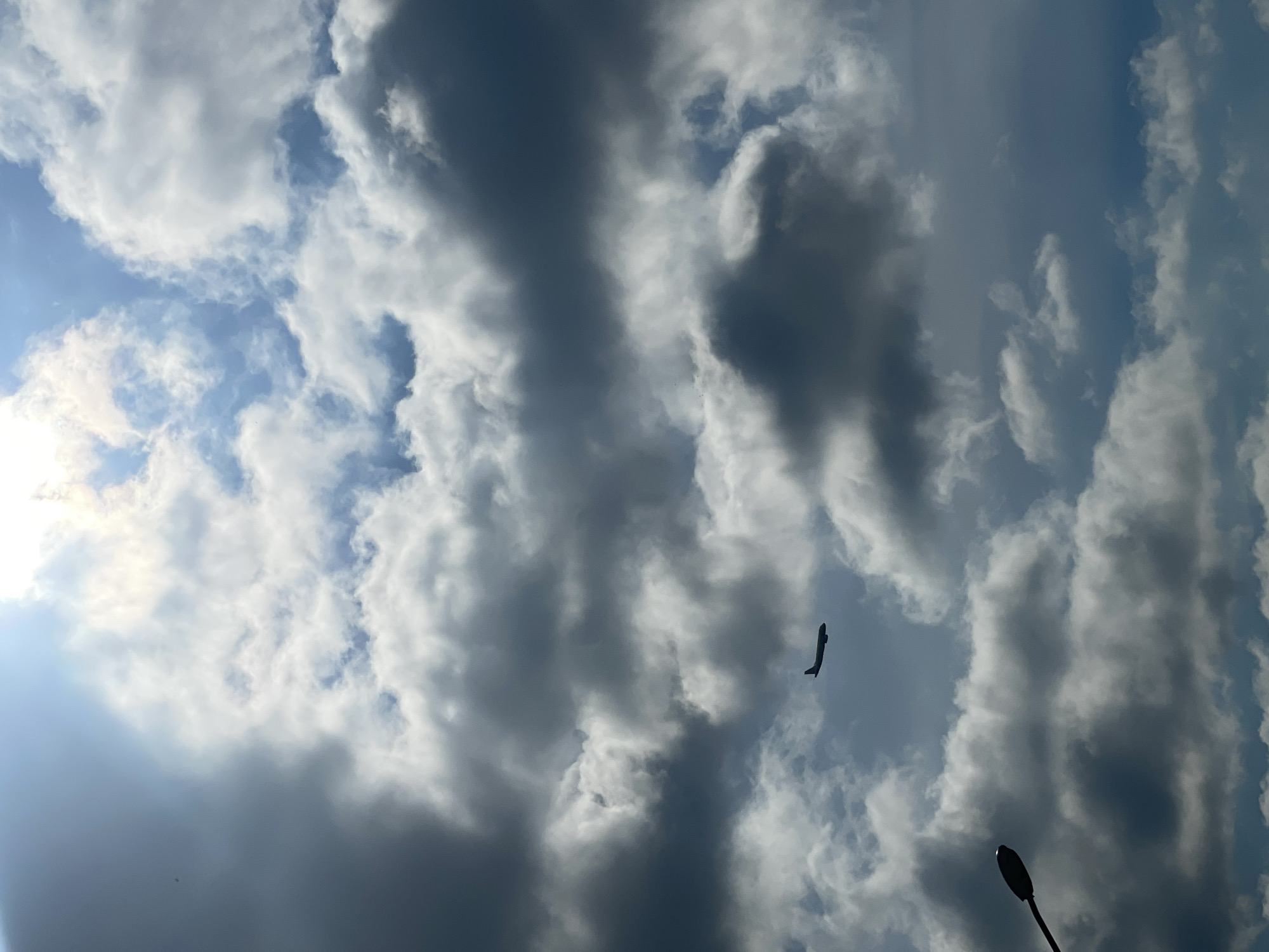 Aircraft spotted in cloudy skies over Varna, Bulgaria