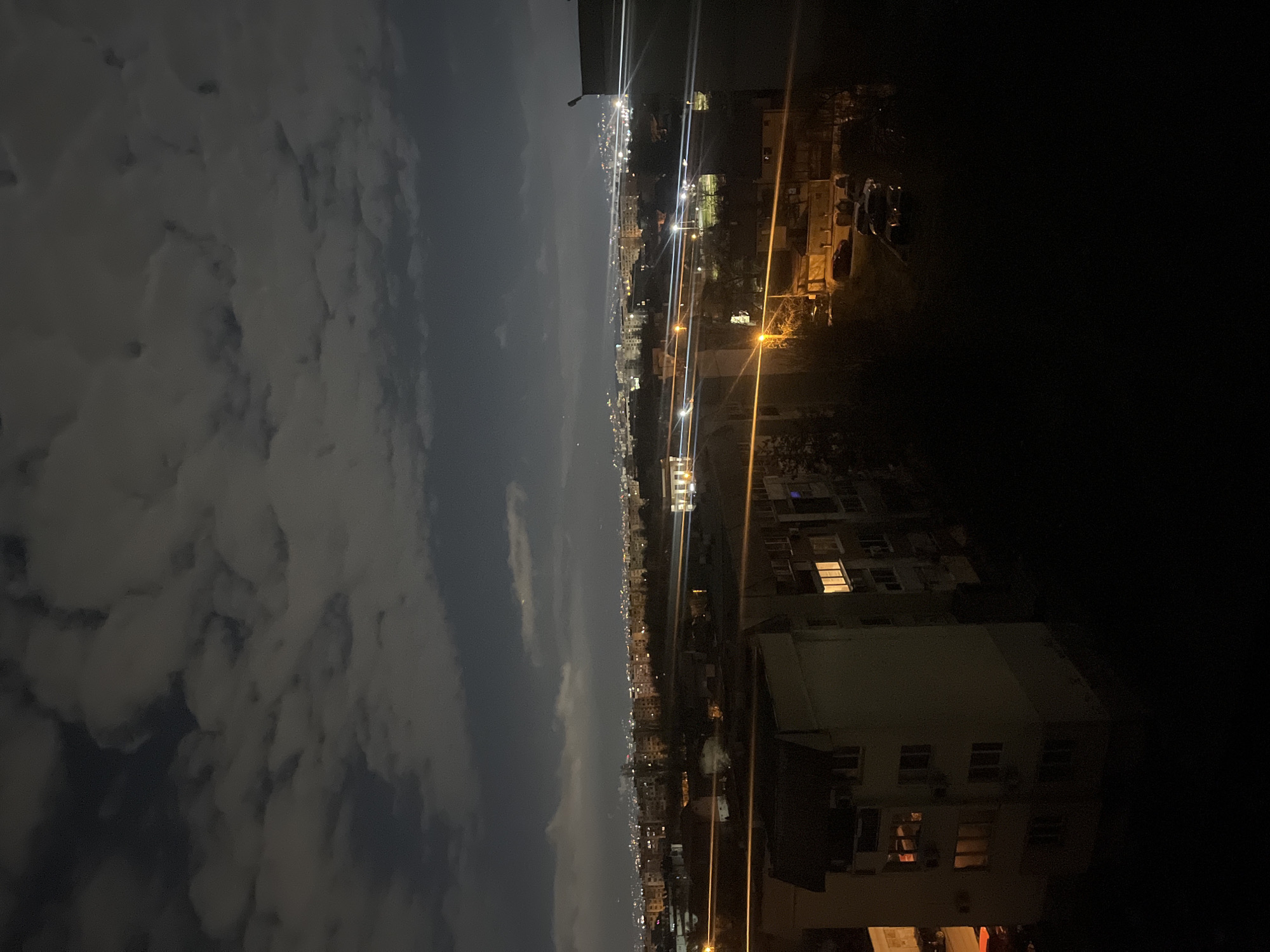 Nighttime cityscape views captured across Sofia, Bulgaria