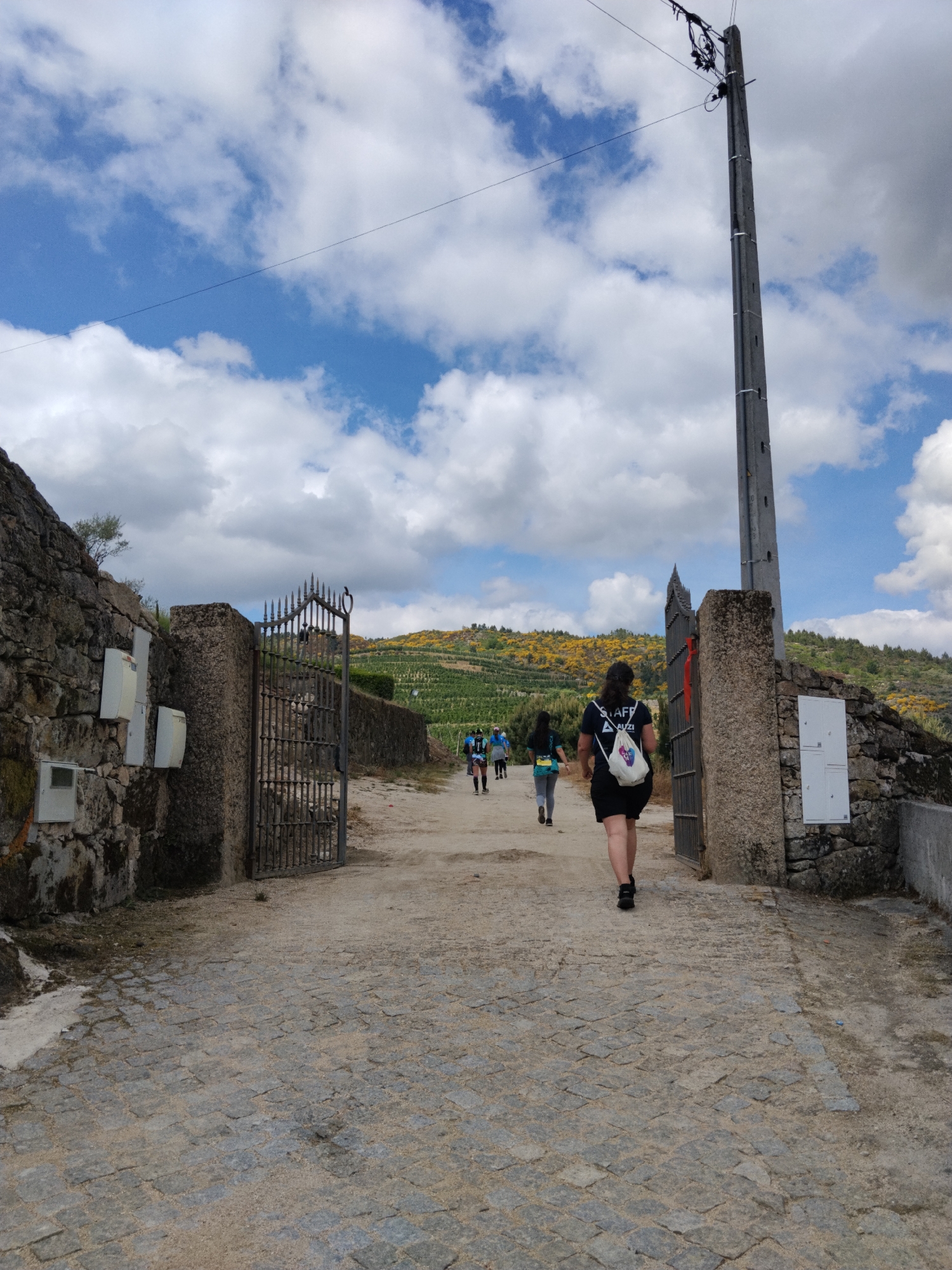 Group celebrates with champagne during Tarouca village exploration