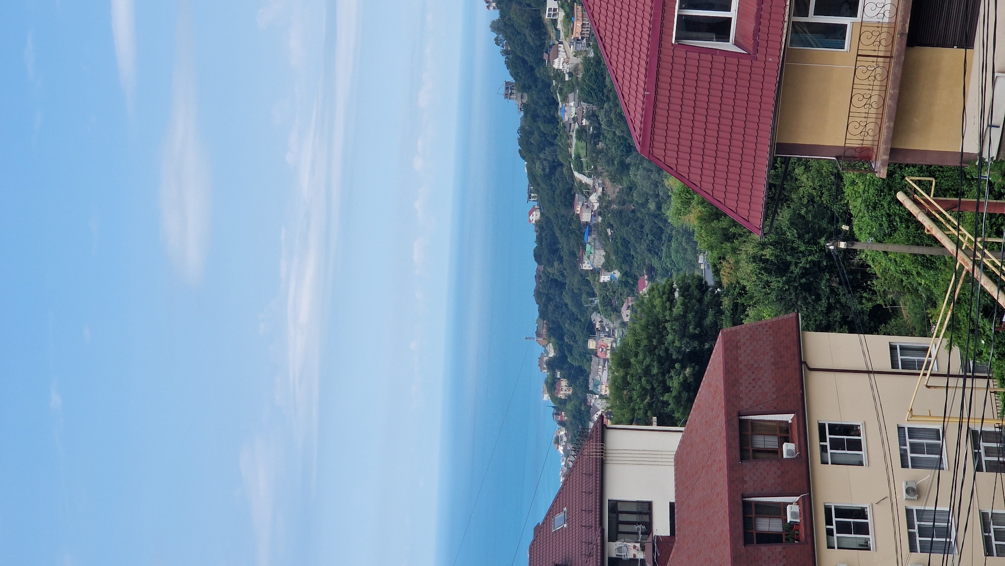 Balcony views over a Black Sea hillside town, Baranovka