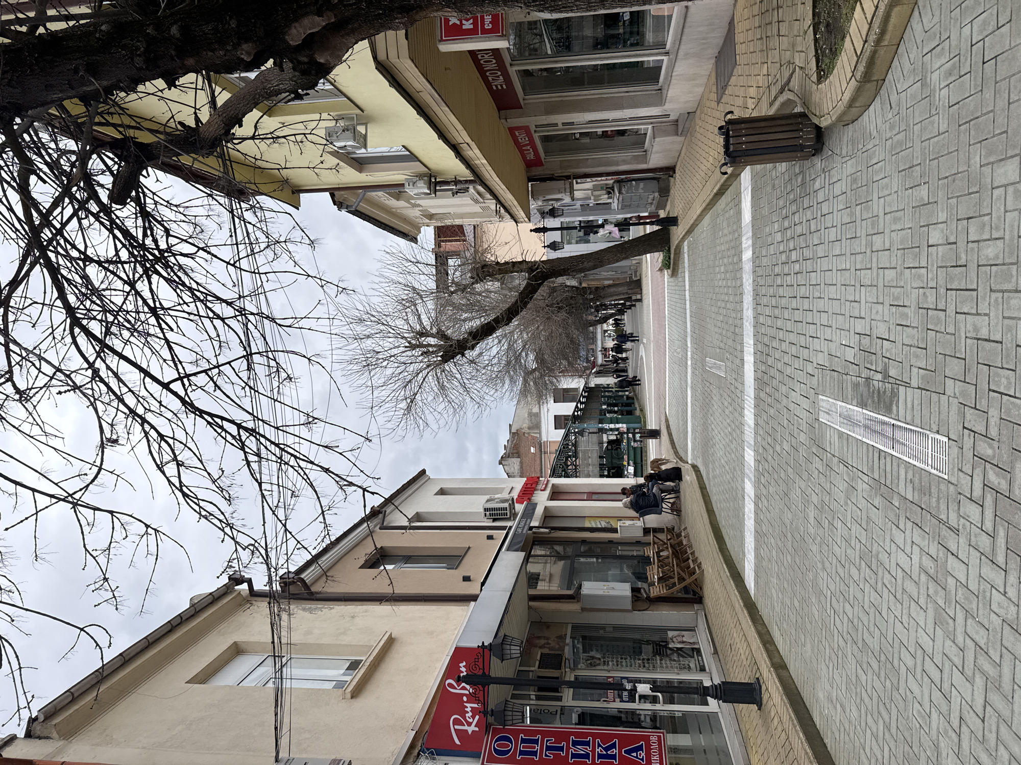 Morning street scene captured in Haskovo, Bulgaria
