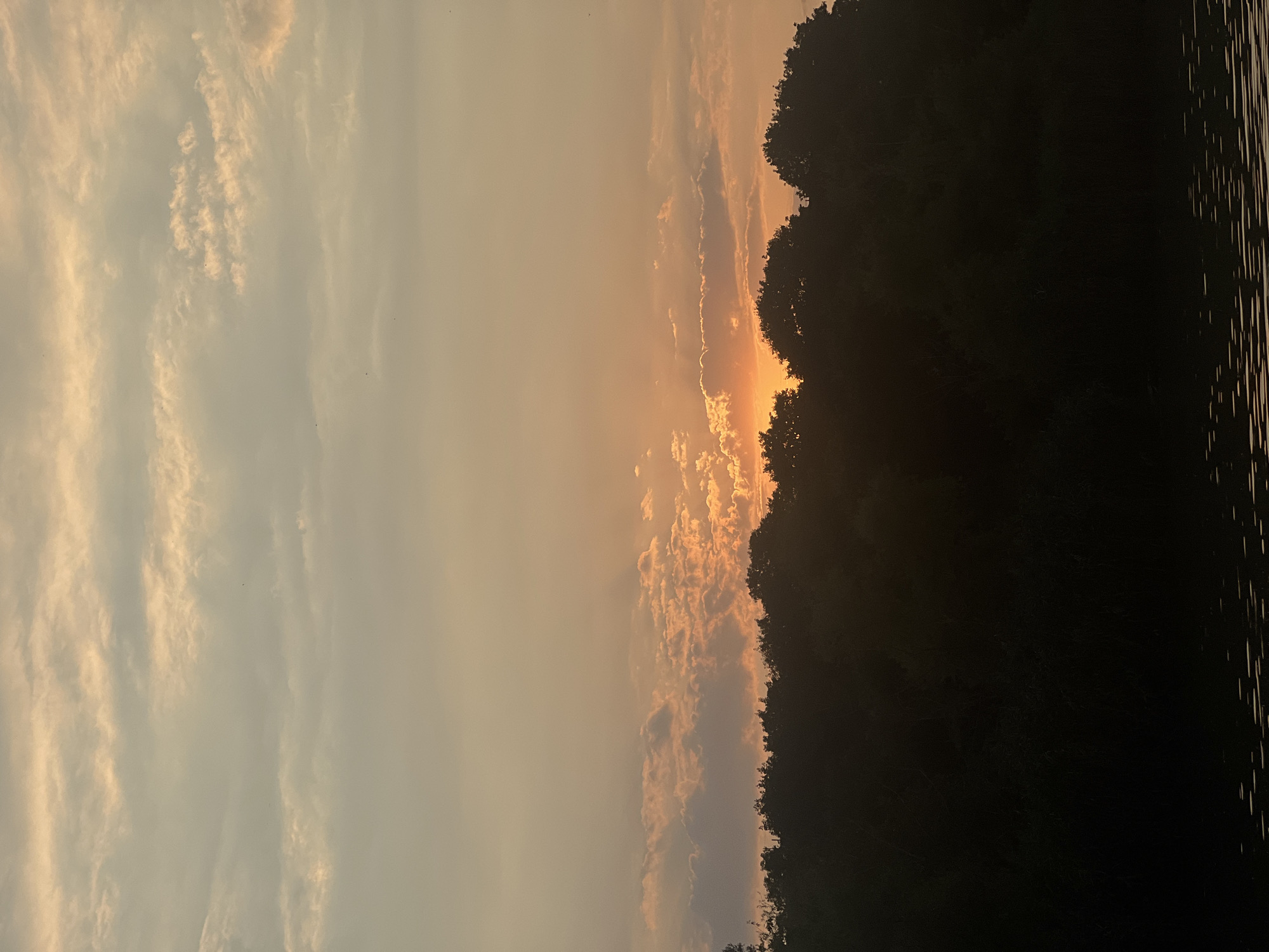 Beach and countryside sunset, golden hour to dusk