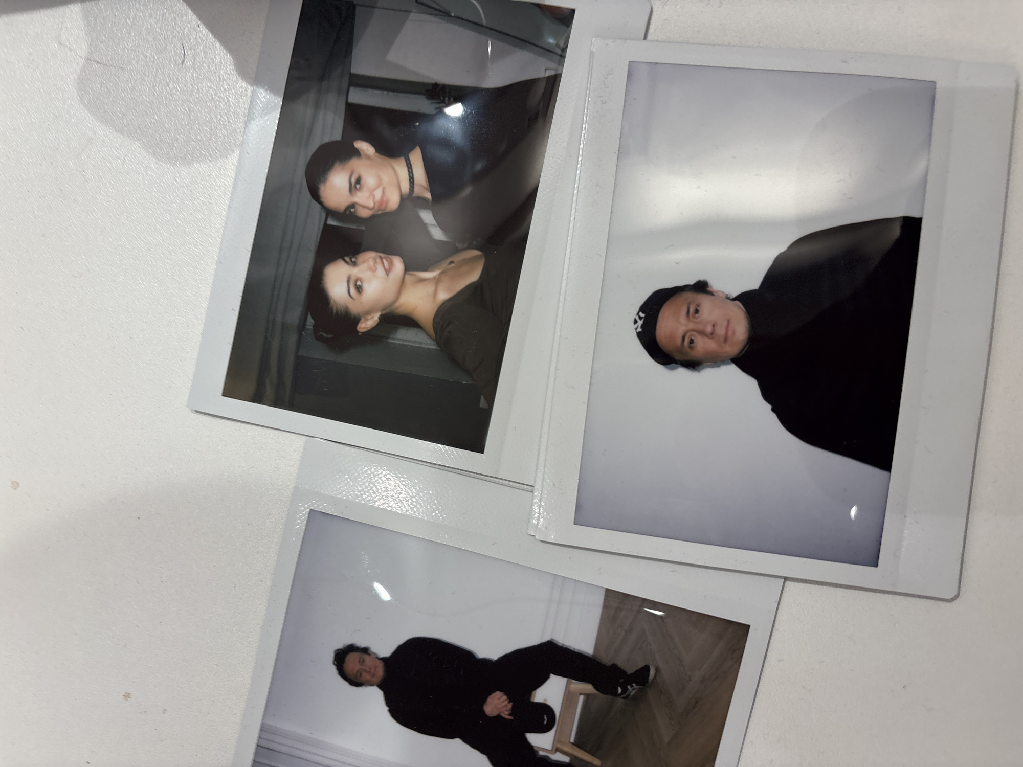 Polaroid portraits captured in Moscow photography session