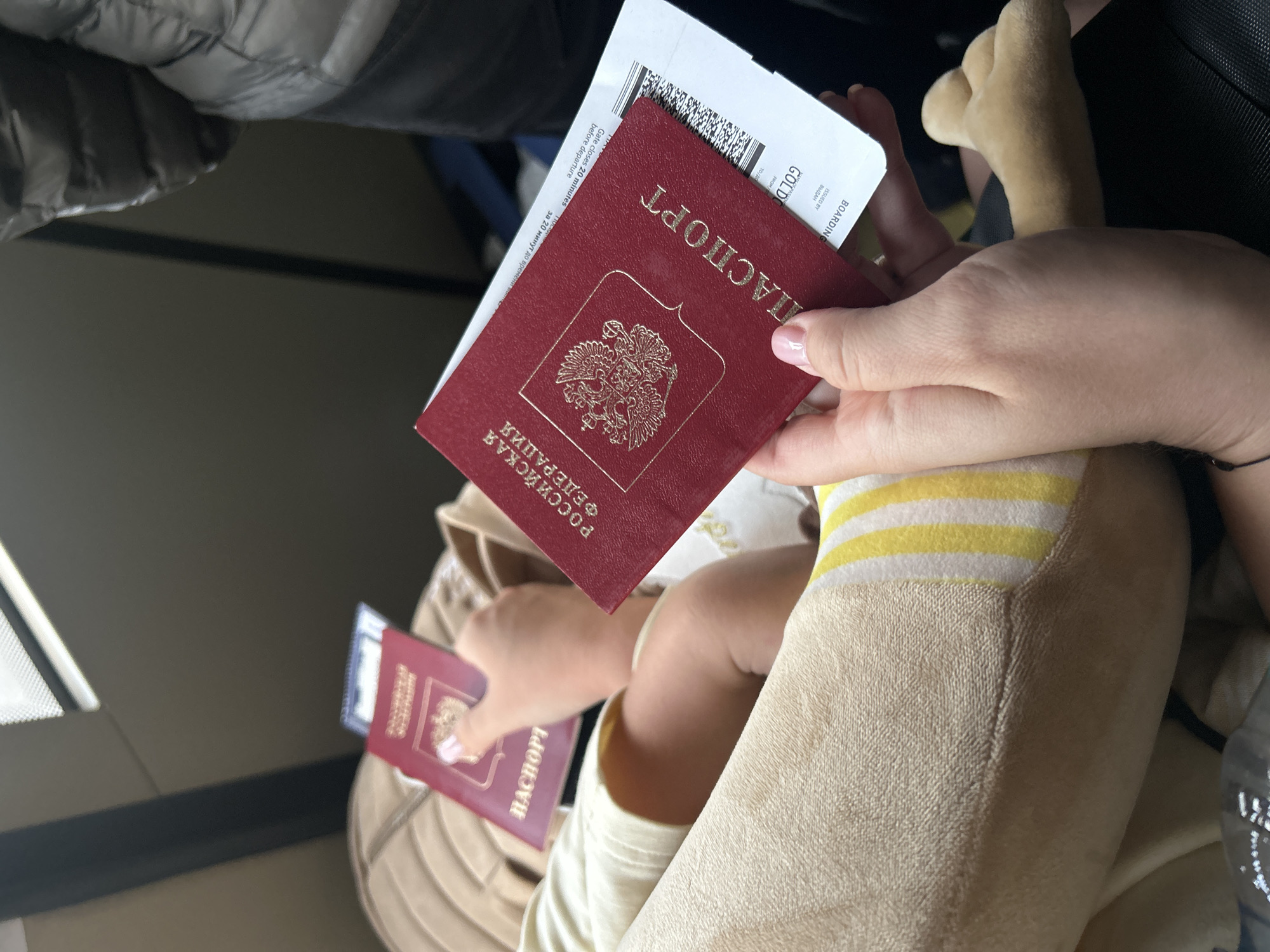 Passengers board Rossiya Airlines flight at Khimki airport
