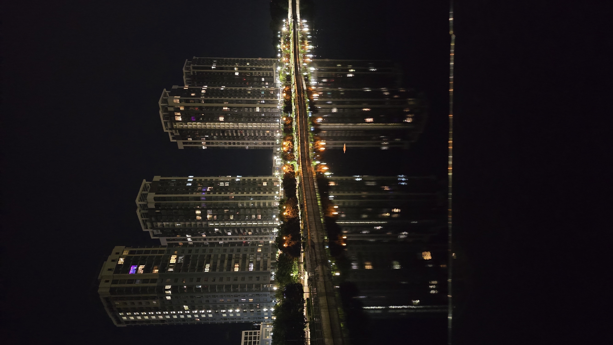 Evening urban scenes documented across Kyiv's illuminated districts