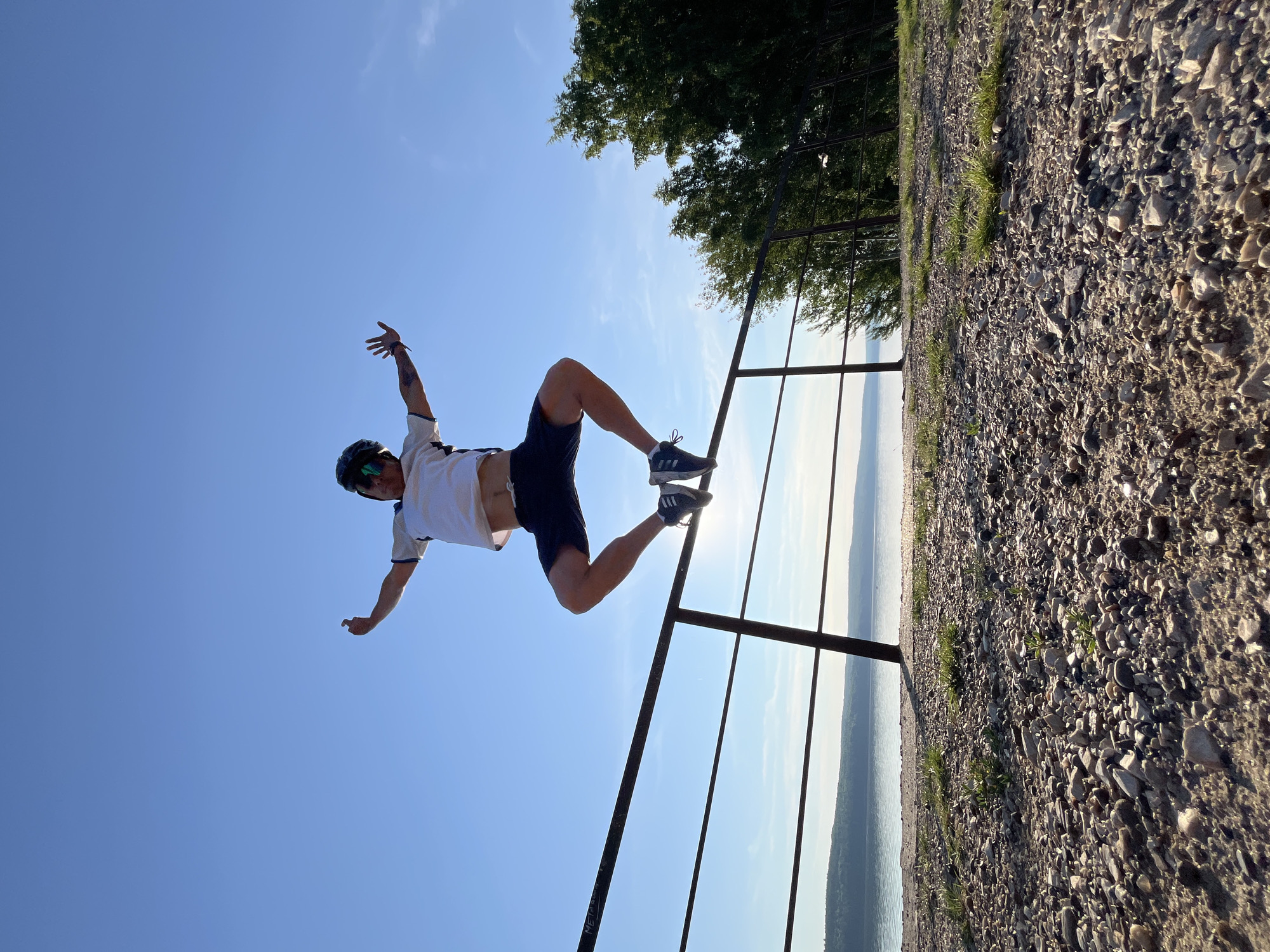 Summer day by the Kama River — bikes, swimming dogs, riverbank walks