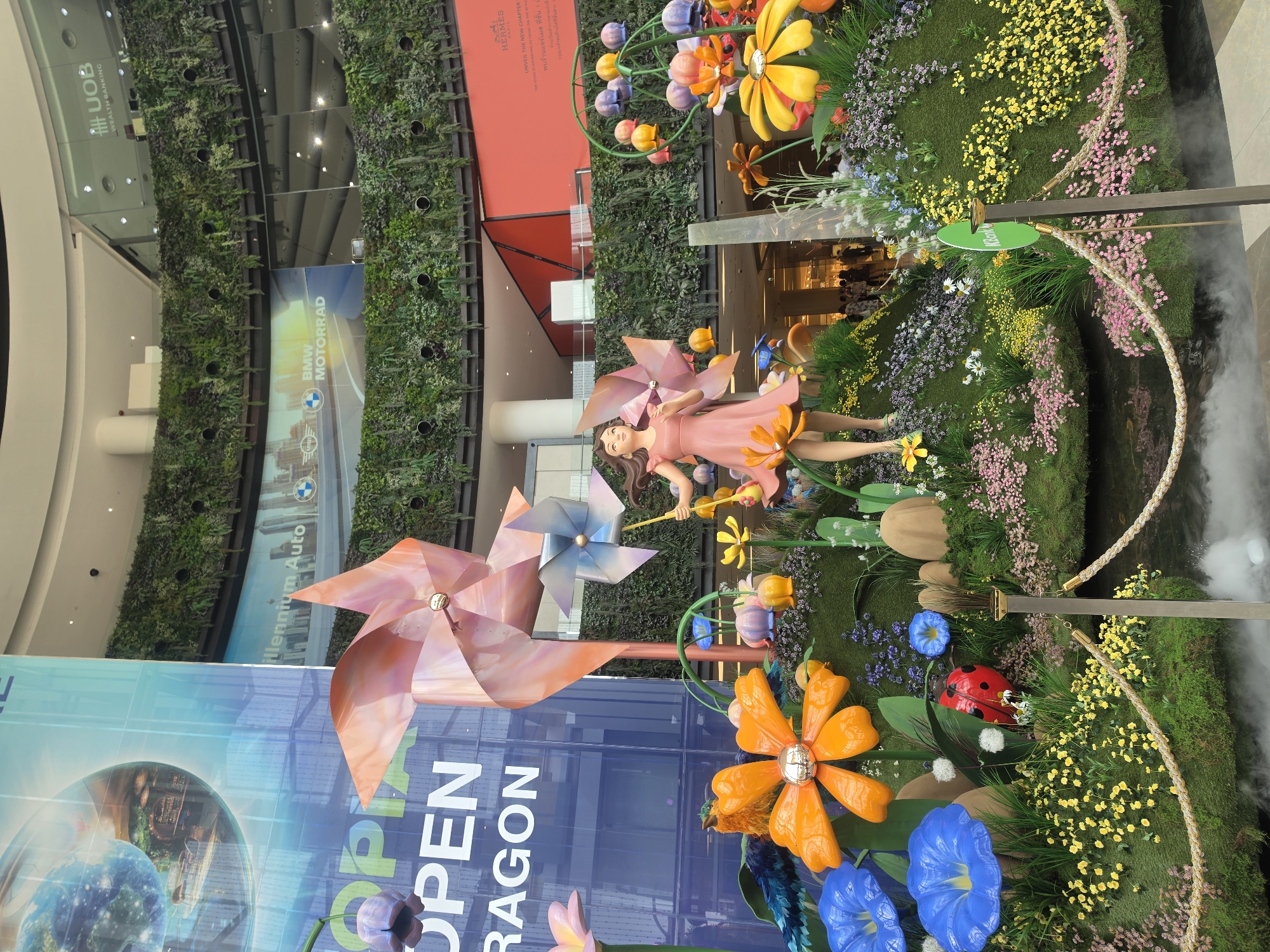 Garden art installation spotted in Bangkok shopping mall