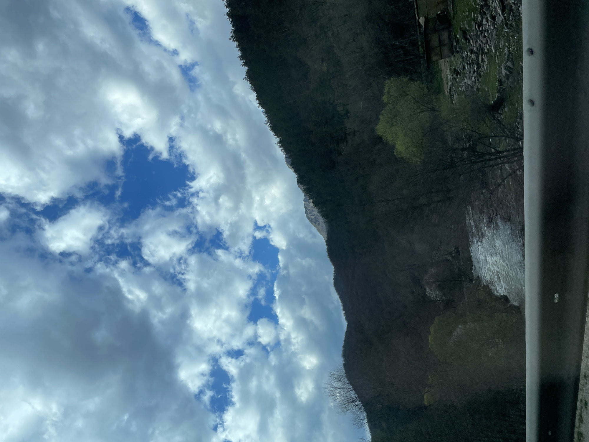 Mountain landscape with water structure observed in Kostandovo, Bulgaria