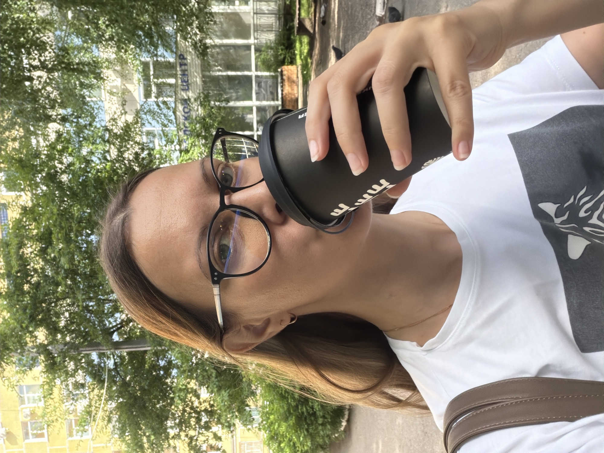 Coffee, salad, and a quiet afternoon at home in Perm