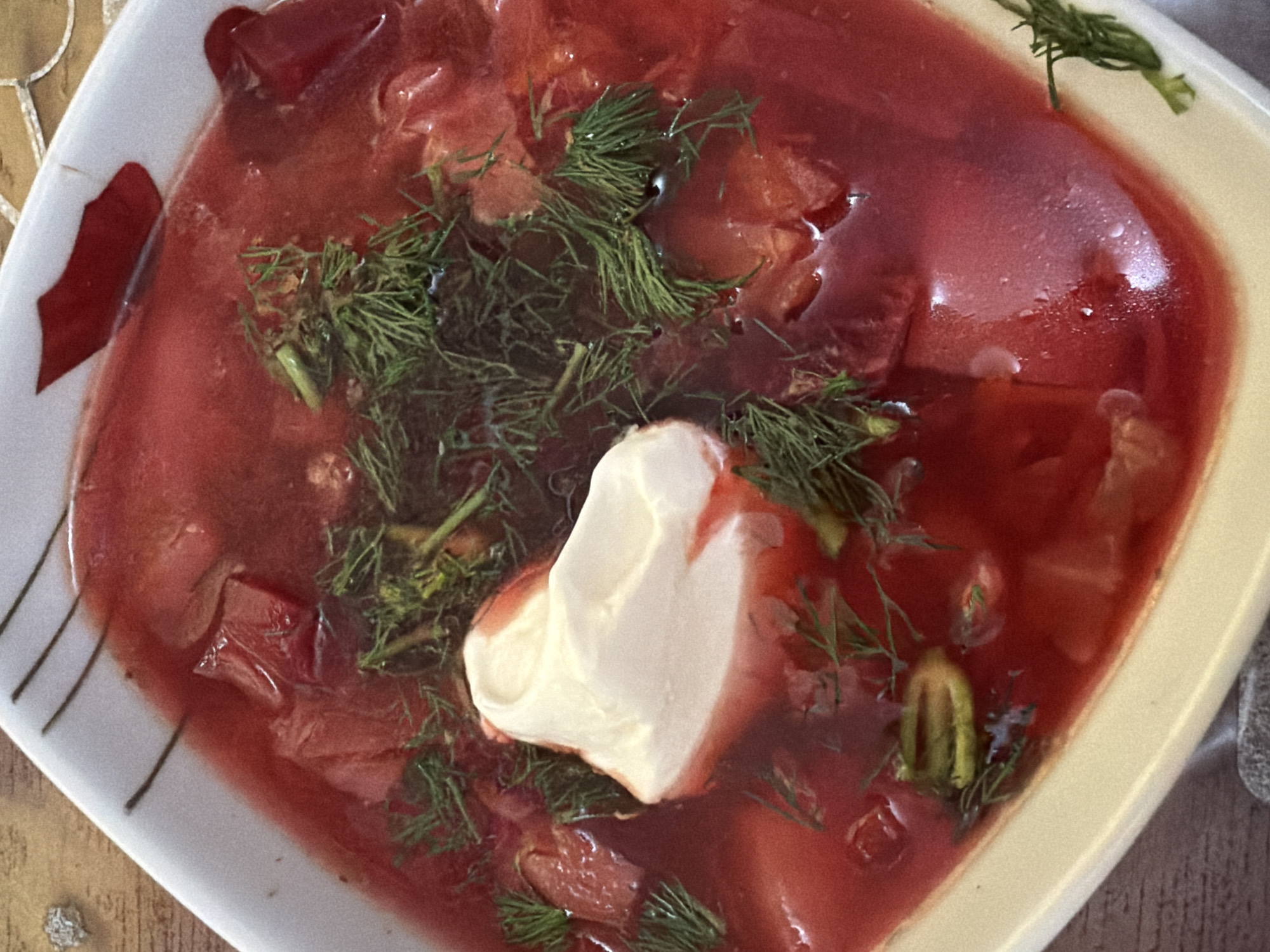 Traditional borscht served up in Azov, Russia