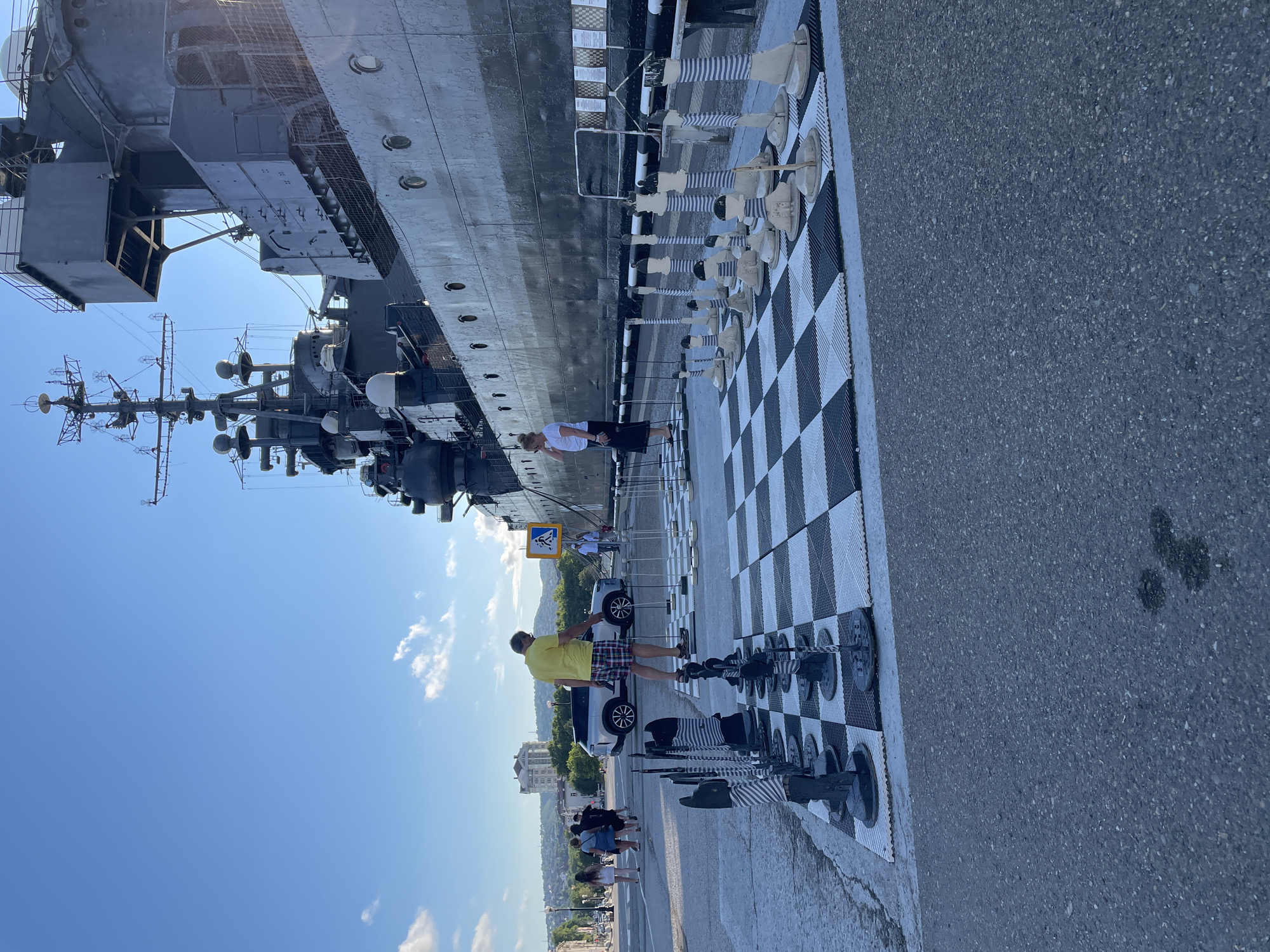 Novorossiysk waterfront: warship, monuments, and public space