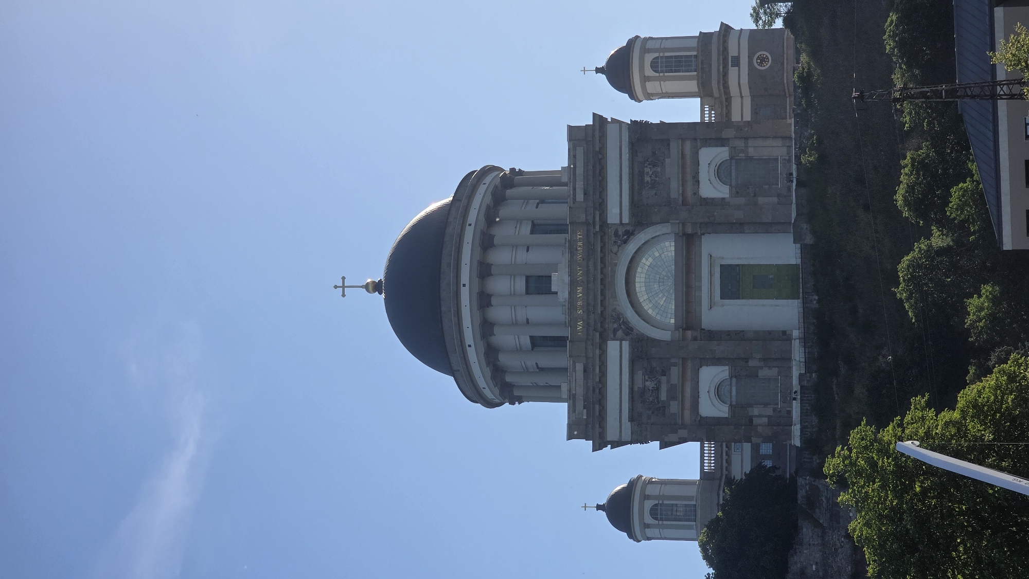 Morning documentation of Esztergom Basilica on sunny day