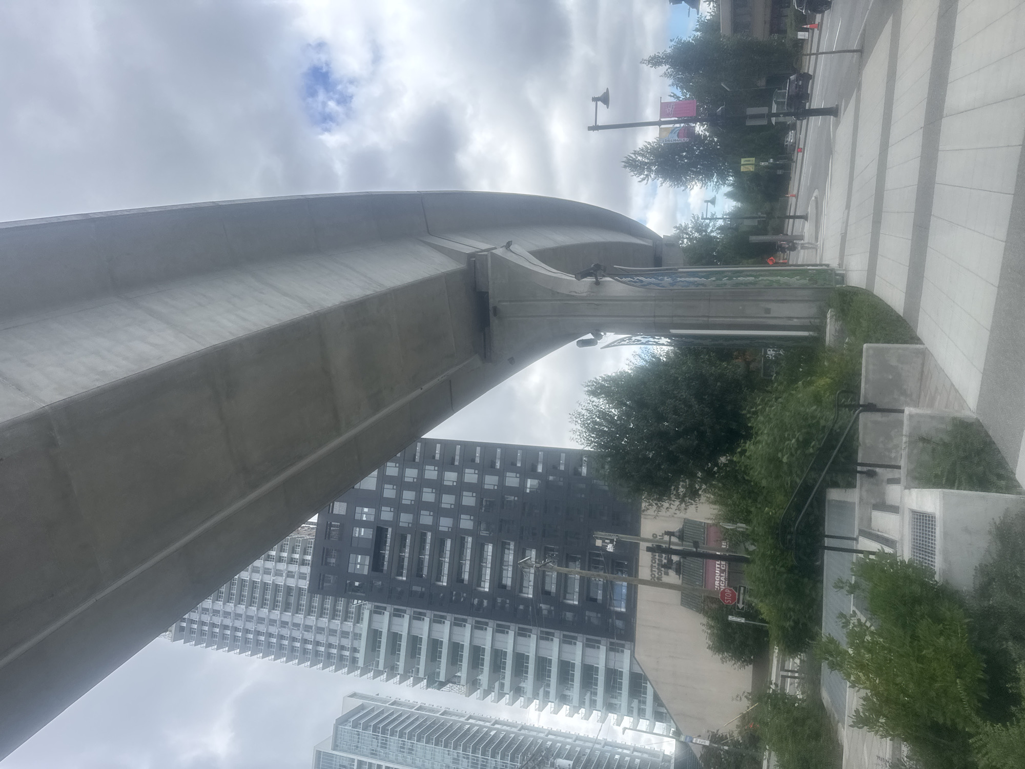 SkyTrain corridor and high-rise development along Lougheed Highway, Coquitlam