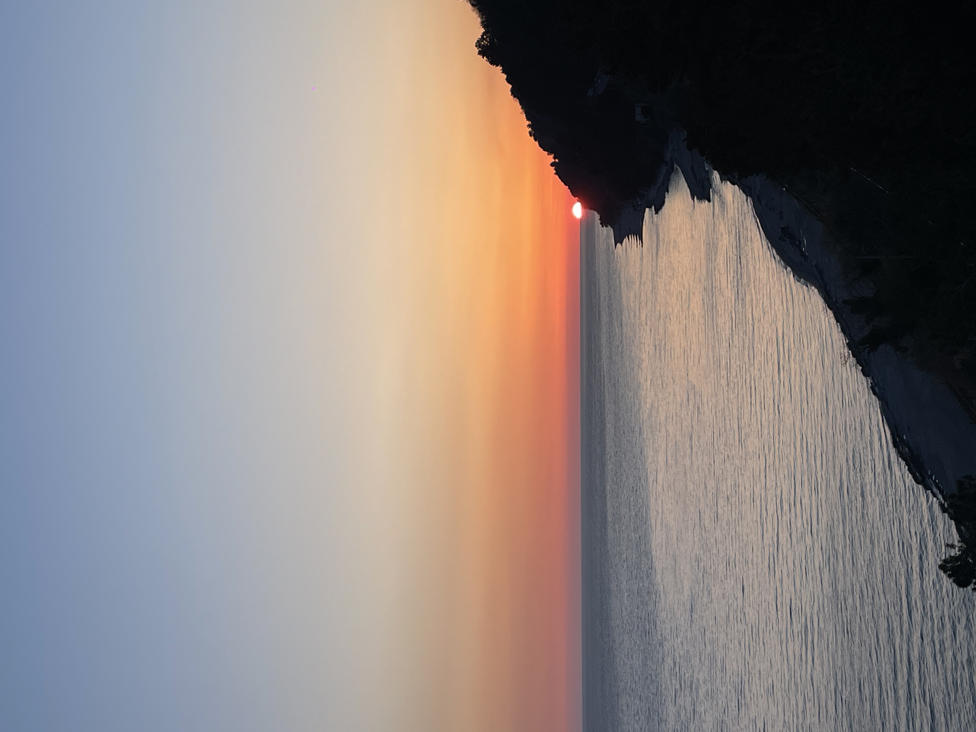 Coastal sunset or sunrise observed in Abaata, Abkhazia
