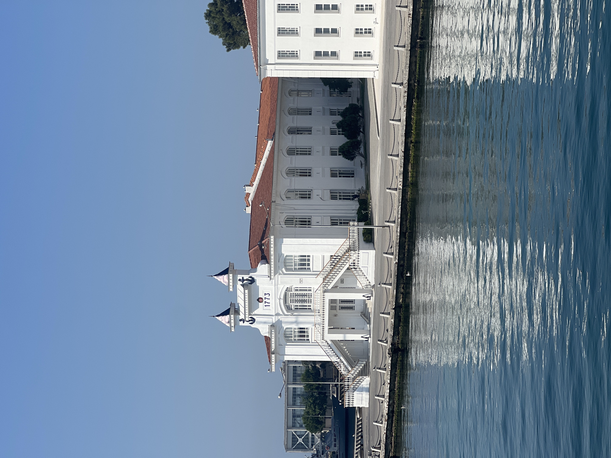 Prince Islands, Istanbul: waterfront buildings and forested hills from sea level to aerial