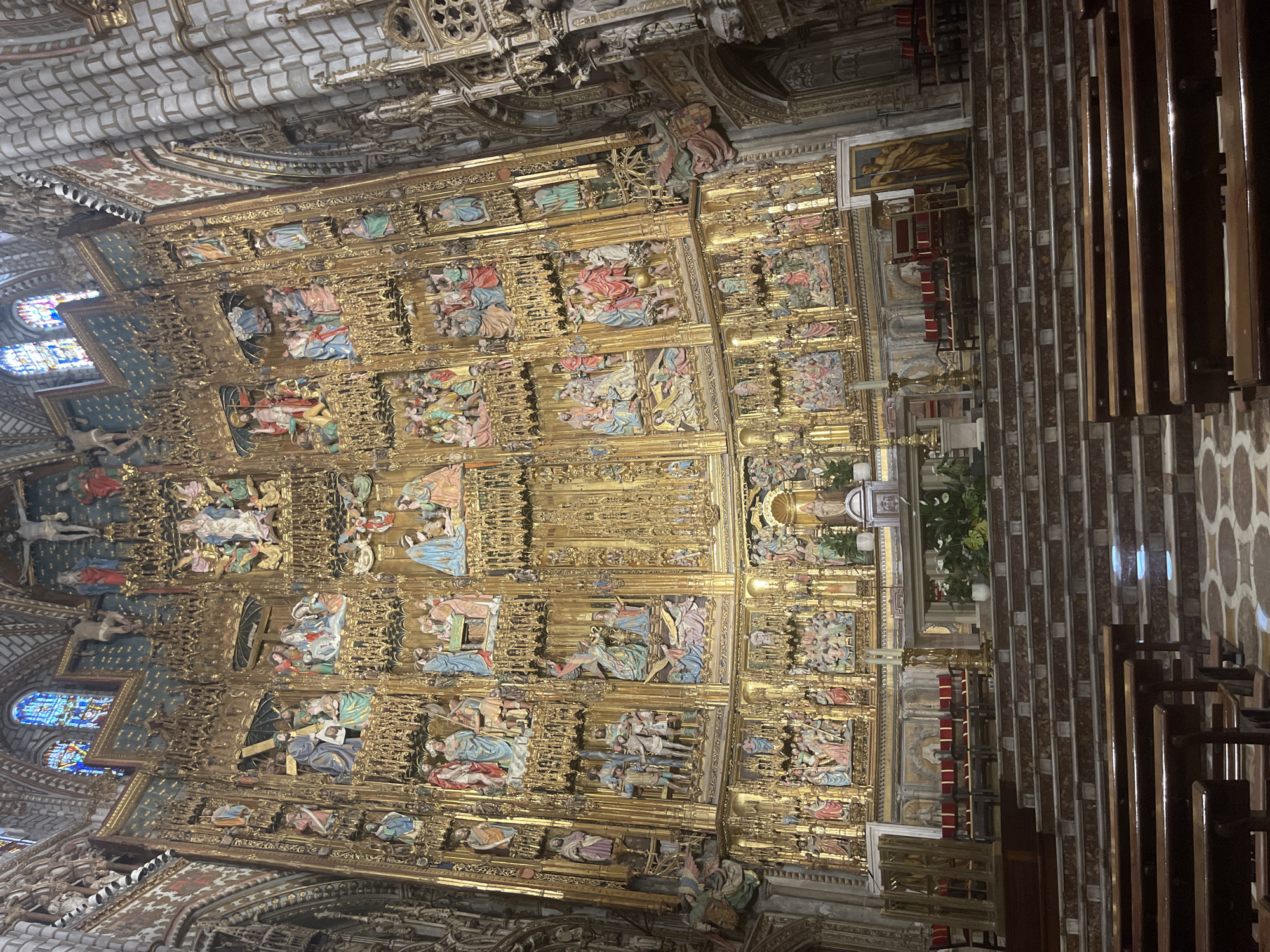 Inside and outside Toledo Cathedral's Gothic architecture