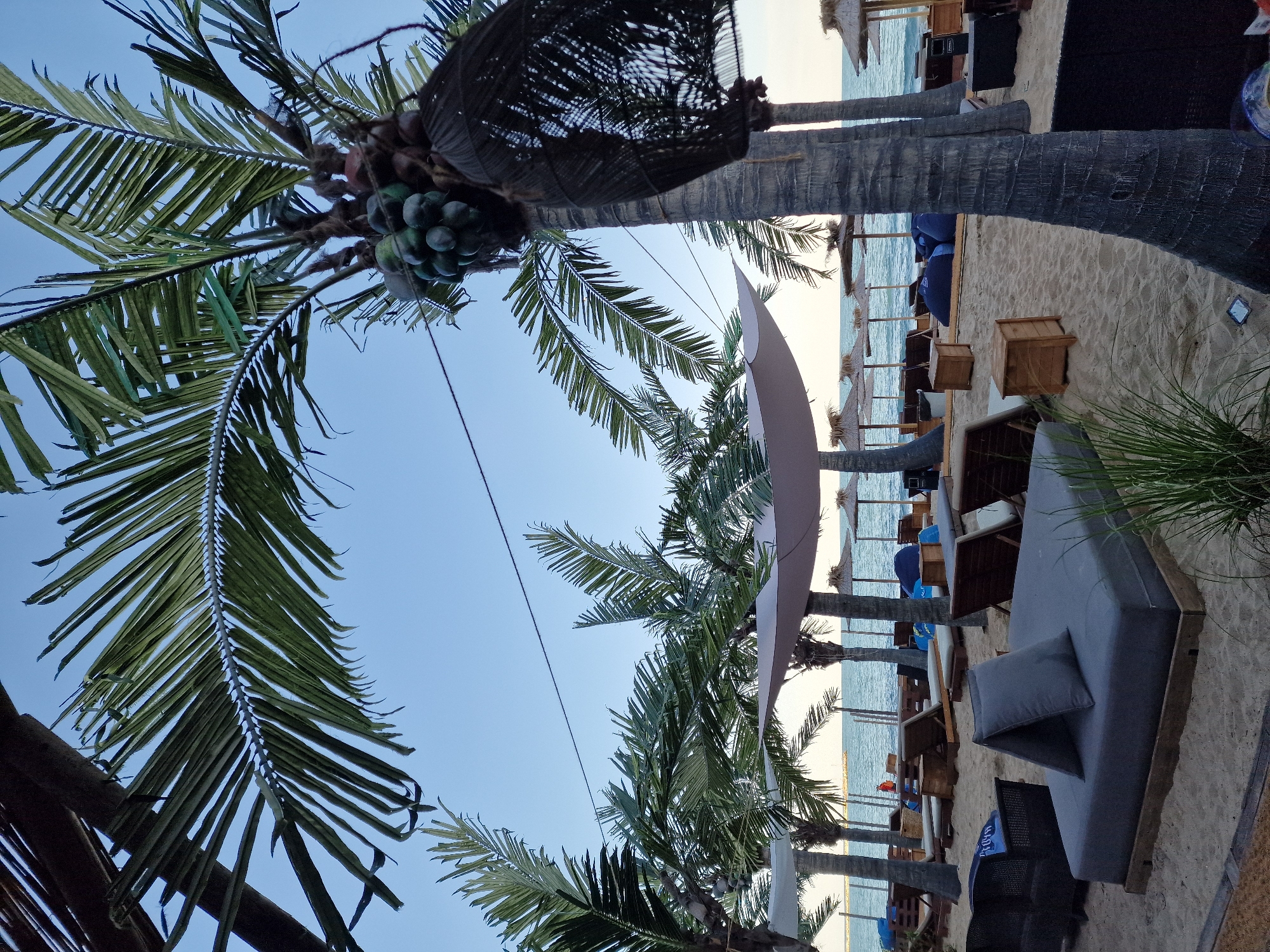 Lazy afternoon at a beachside resort and bar