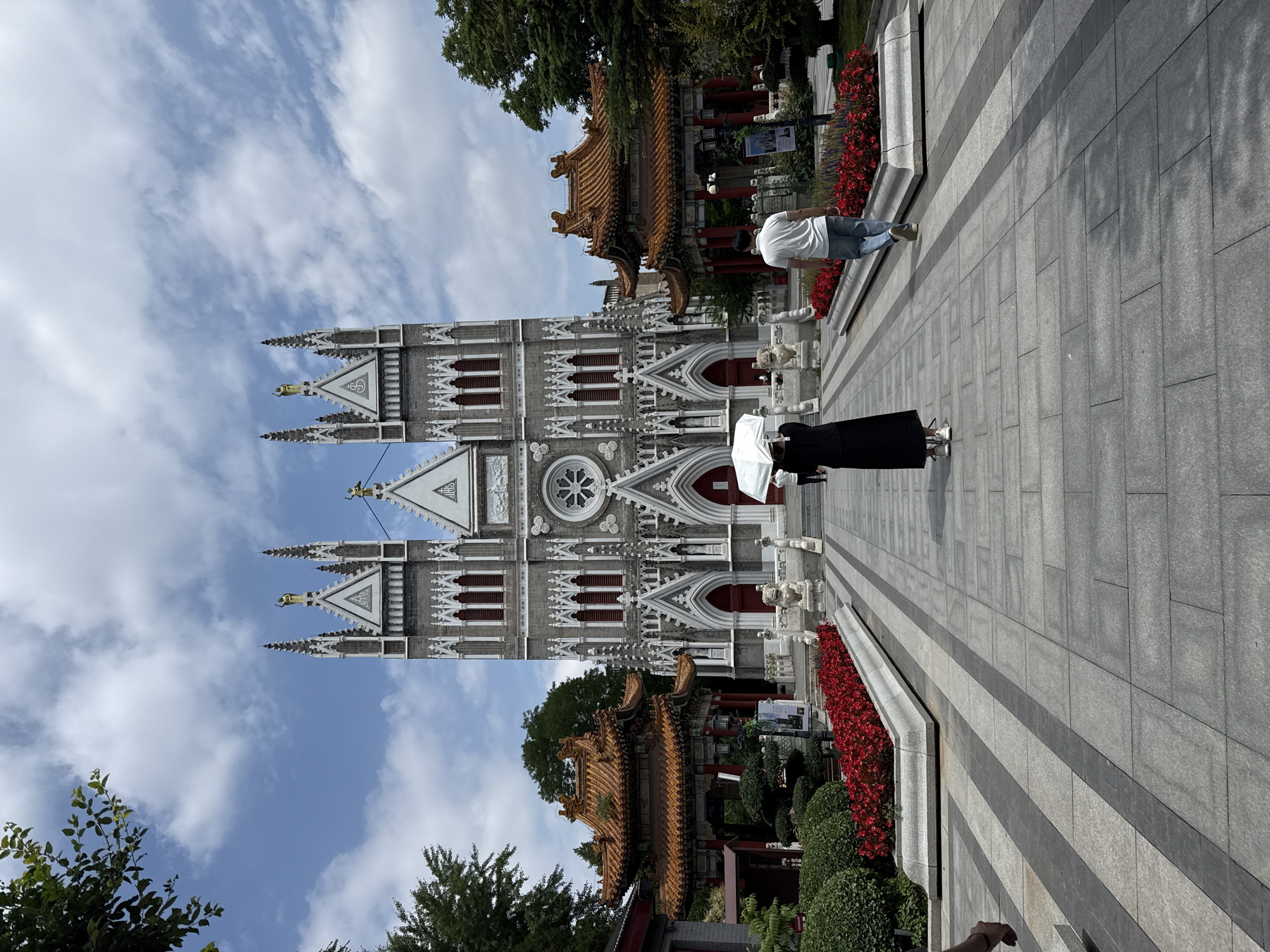 Gothic cathedral exterior views in Beijing's Xicheng District