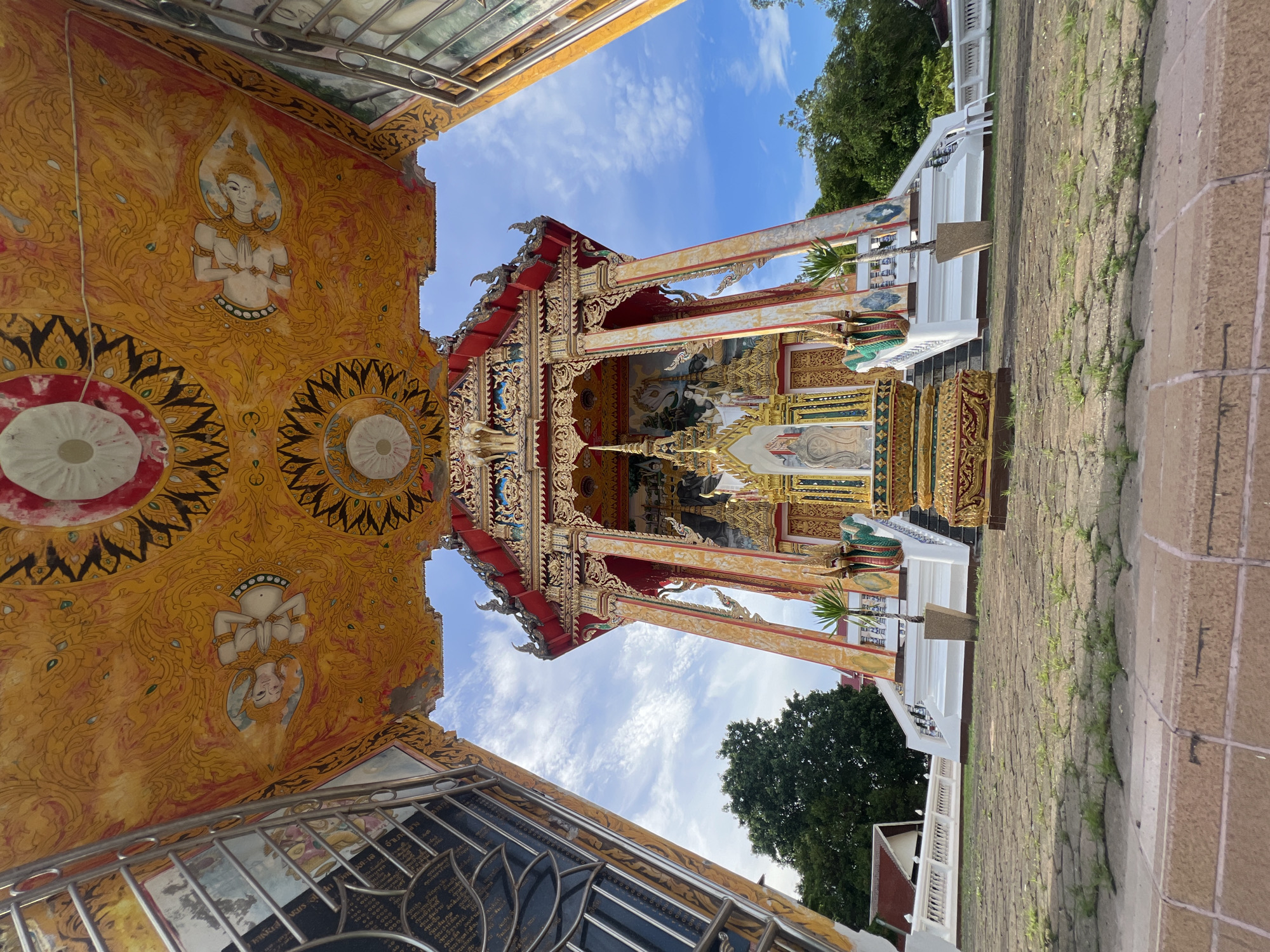 Inside a ornate Buddhist temple complex in Choeng Thale, Phuket