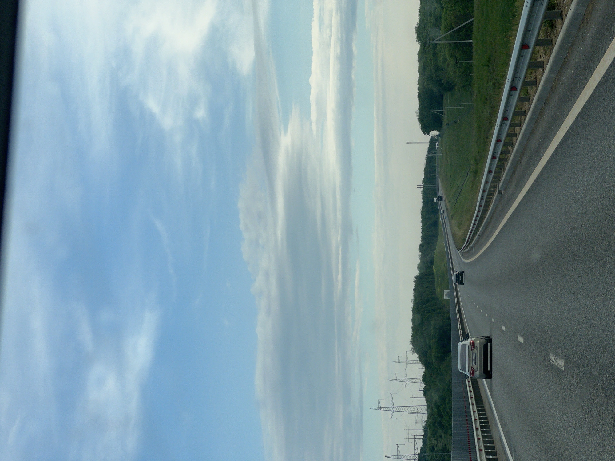 Traffic flows on highway near Inkerman, Ukraine