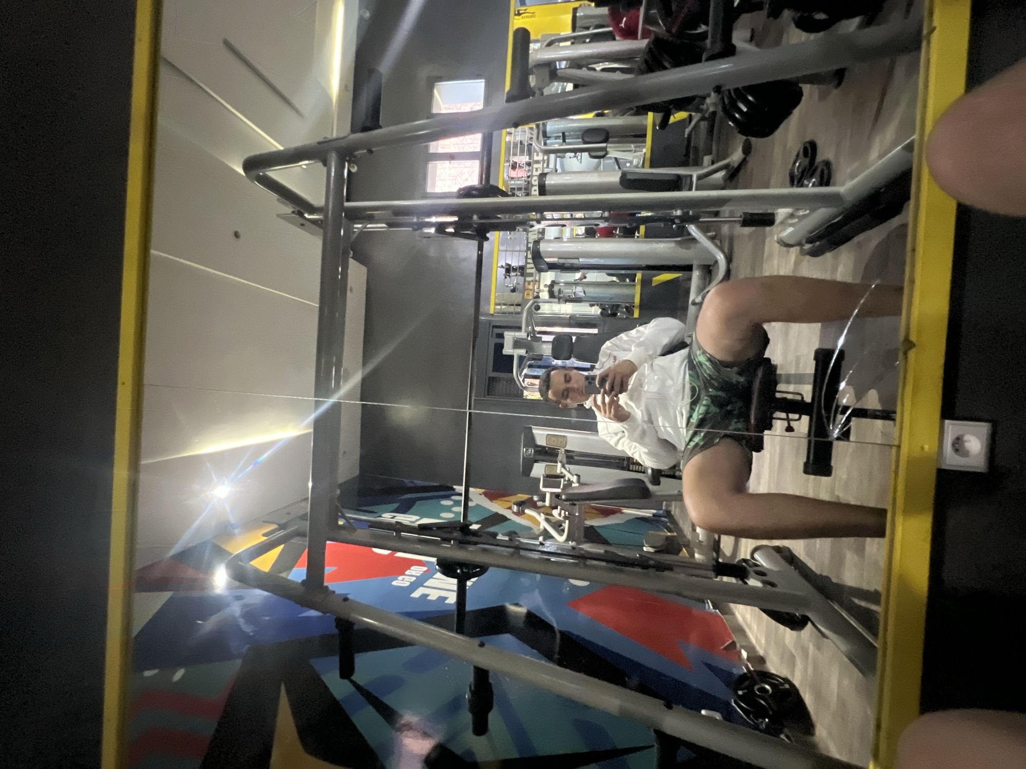 Gym workout session documented in Ouaouizert, Morocco