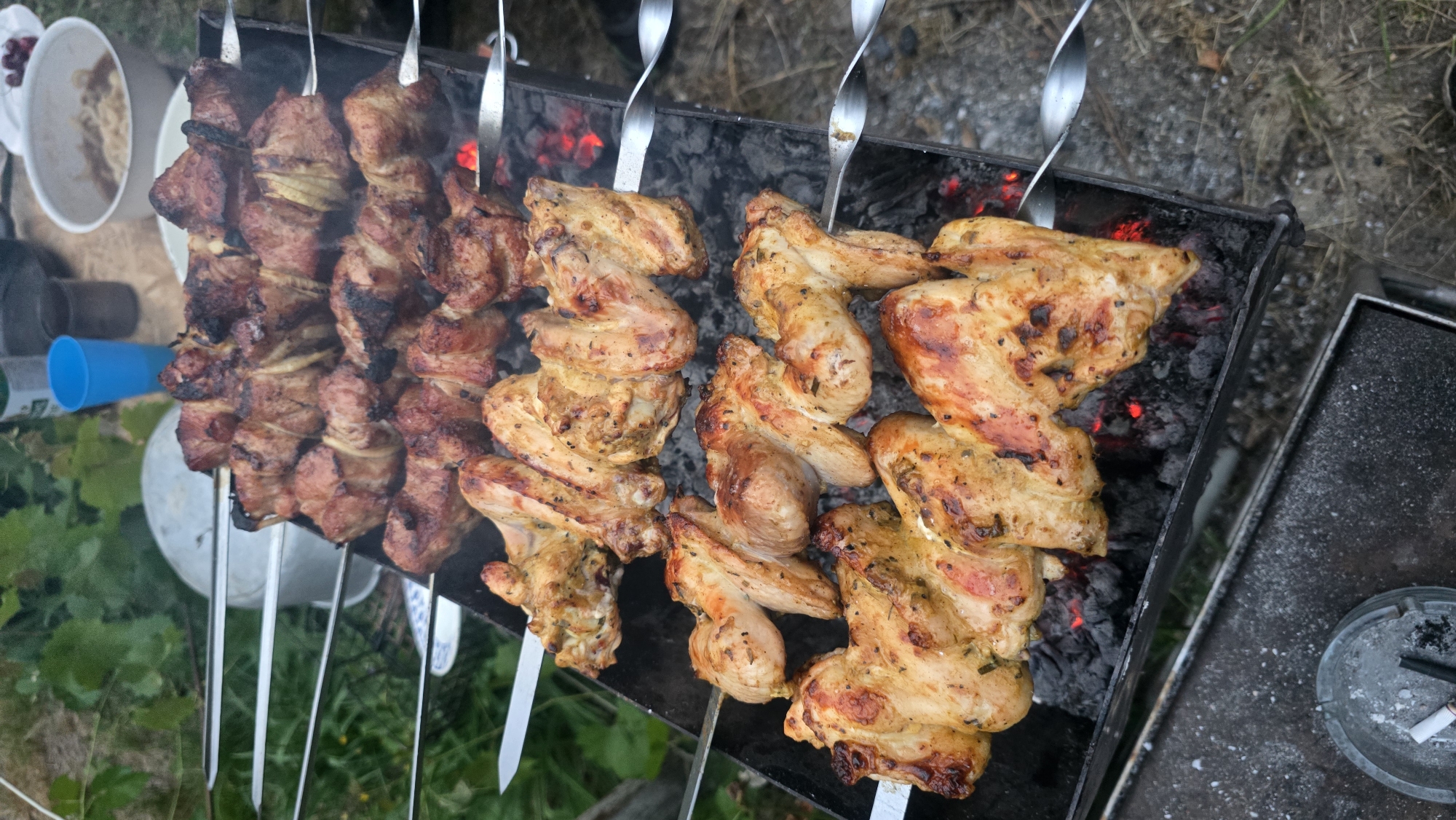 Backyard shashlik session in Yasnohorodka, Ukraine