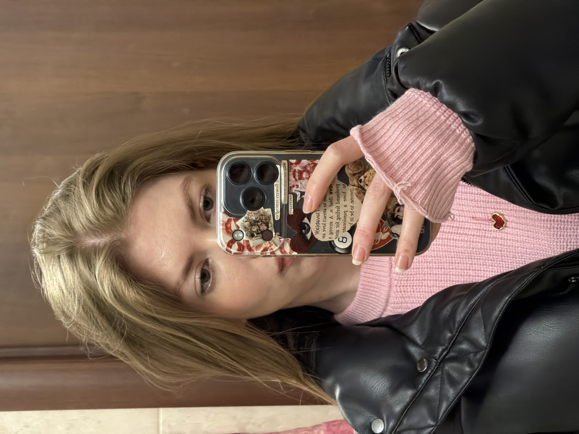 Young person takes selfie at unknown location