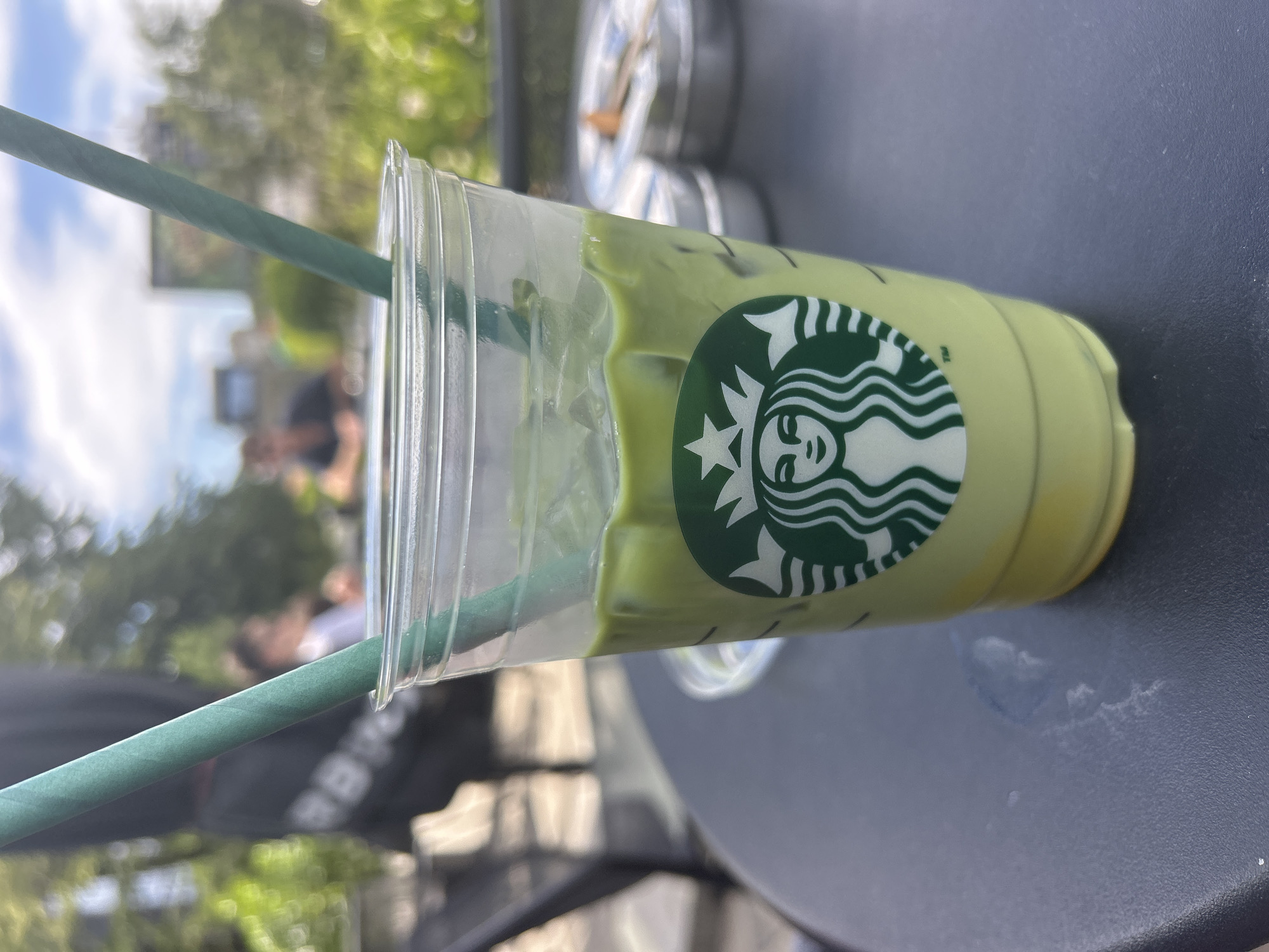 Sofia residents document matcha latte, person on screen Saturday afternoon